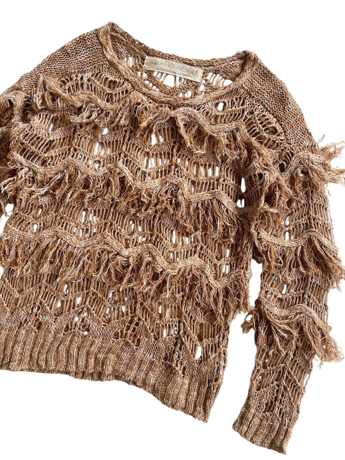 GOA G.O.A Net Fringe Knitted Sweater Size M / US 6-8 / IT 42-44 - 7 Thumbnail