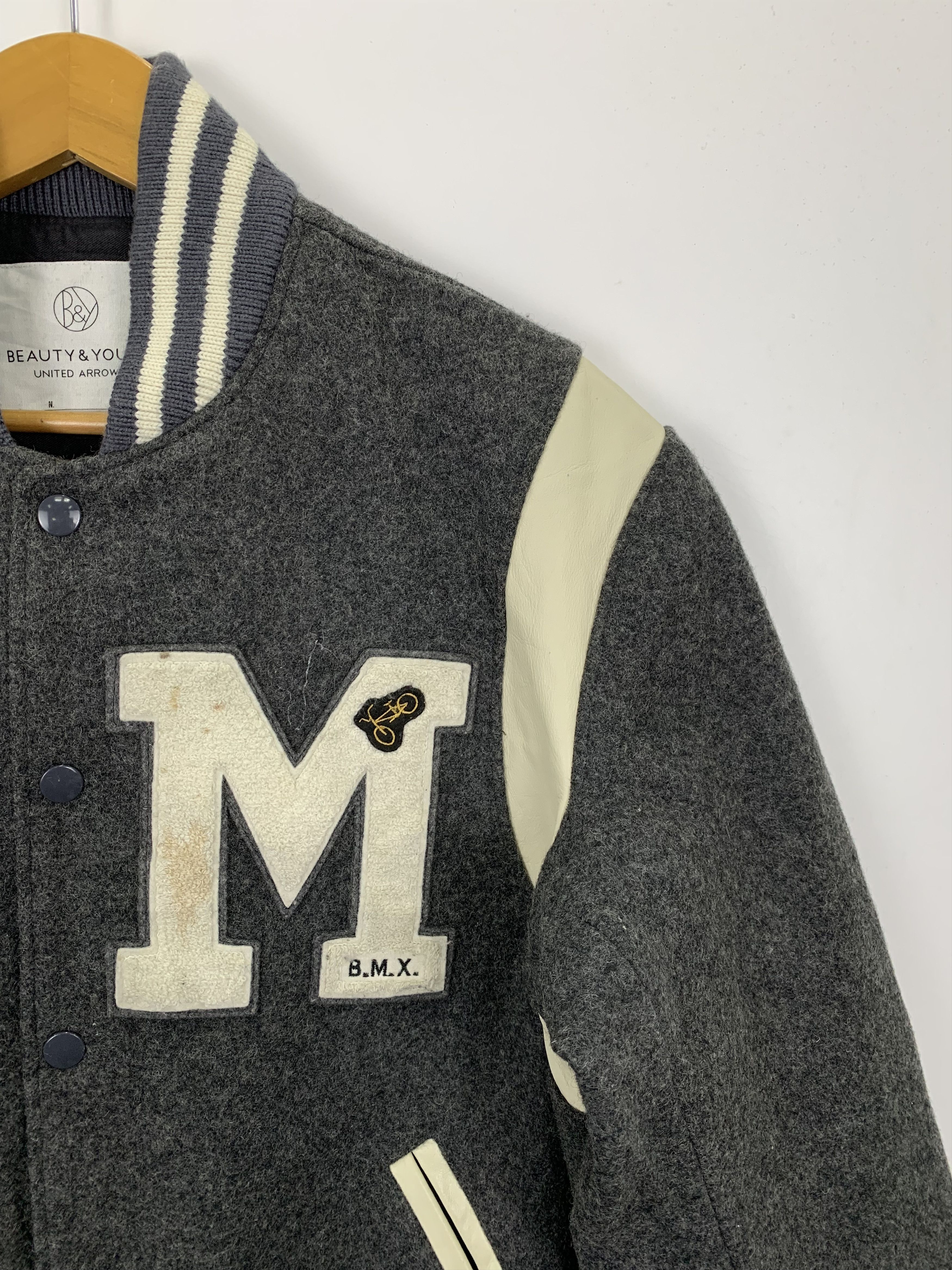 BEAUTY&YOUTH Vintage Beauty & Youth Wool Varsity Jacket V0480 Size US L / EU 52-54 / 3 - 9 Thumbnail