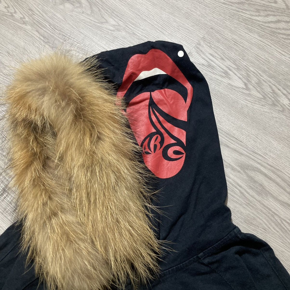20471120 2000s Acid Black “Suck You” Ziphoodie Fur Lgb Punk Sly Style Size US M / EU 48-50 / 2 - 8 Thumbnail