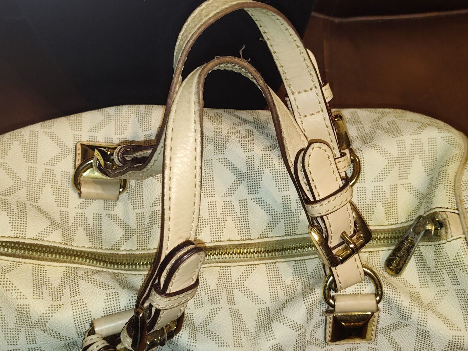 Michael Kors MICHAEL KORS GRAYSON SATCHEL - large vanilla logo bag Size ONE SIZE - 8 Thumbnail