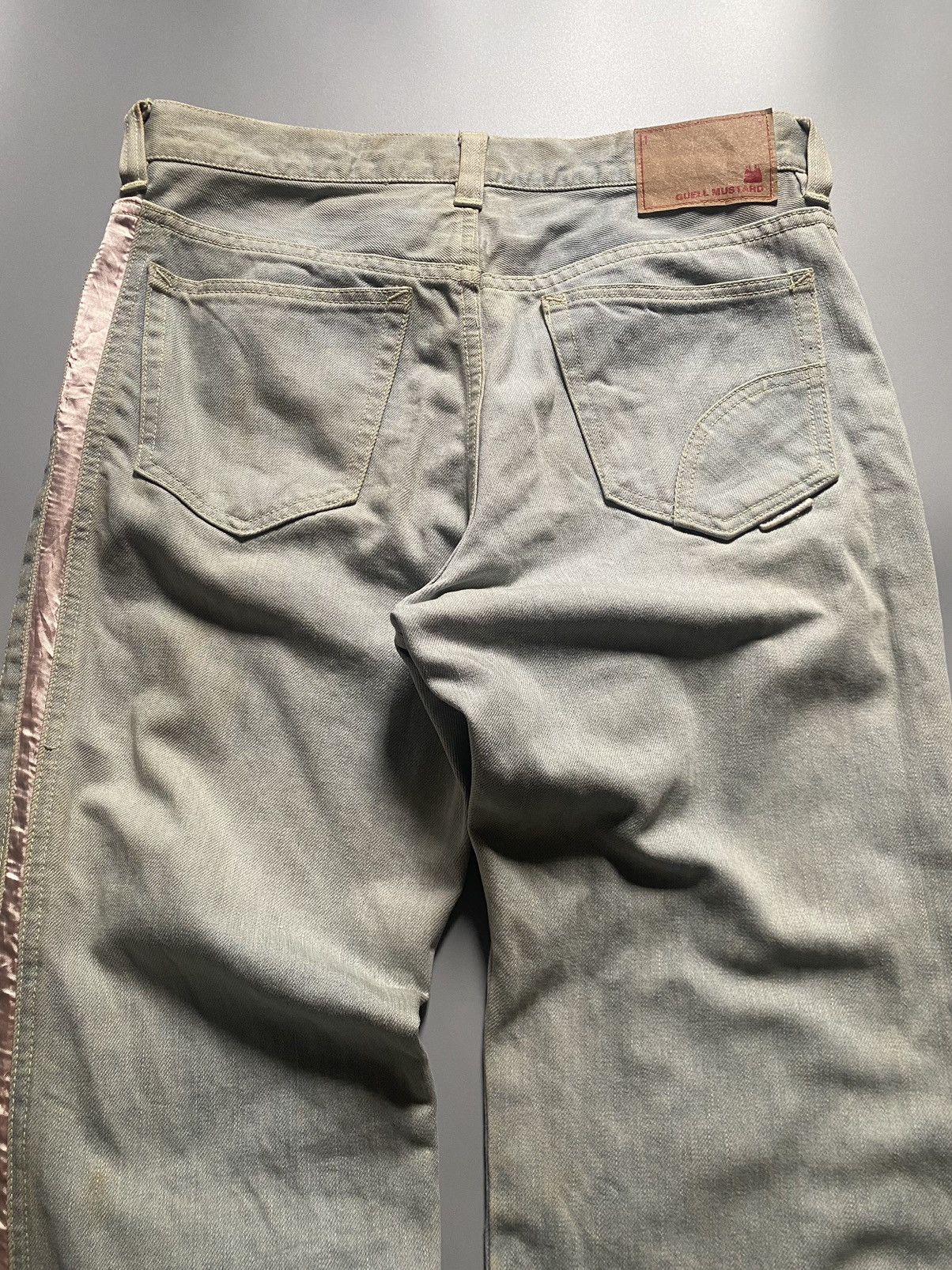 Japanese Brand Guelle Mustard - Side Striped Denim Pants Size US 32 / EU 48 - 5 Thumbnail