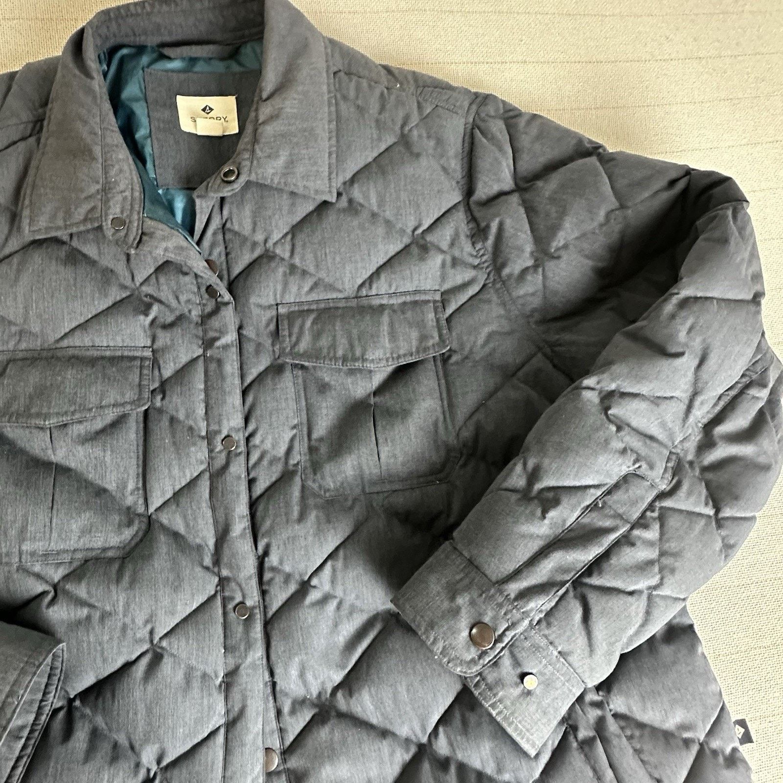 Sperry Sperry Men Quilted Gray Jacket Thinsulate XXL Size US XXL / EU 58 / 5 - 3 Thumbnail
