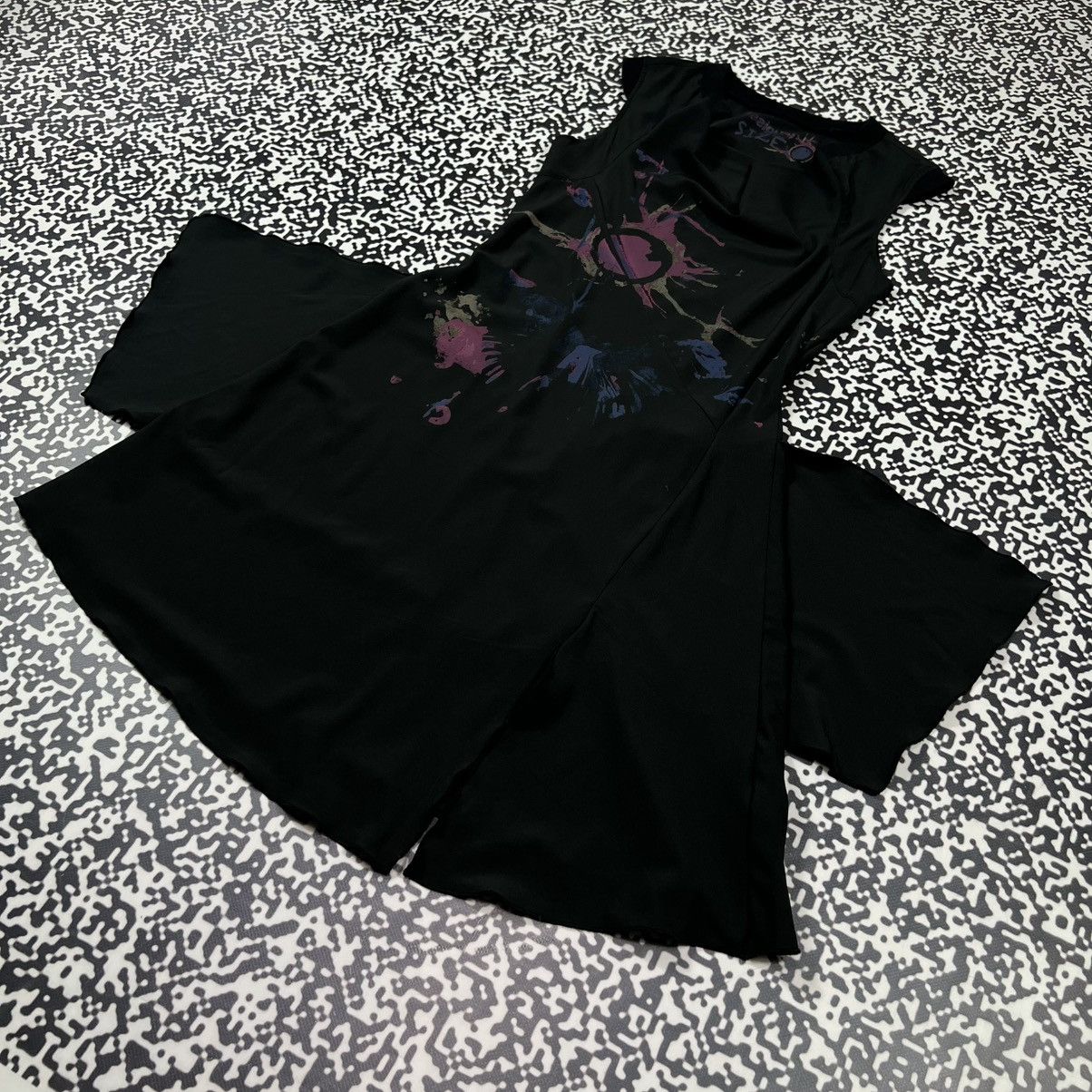 Desigual Vintage Y2K Desigual Painted Abstract Print Flared Dress Size M / US 6-8 / IT 42-44 - 9 Thumbnail