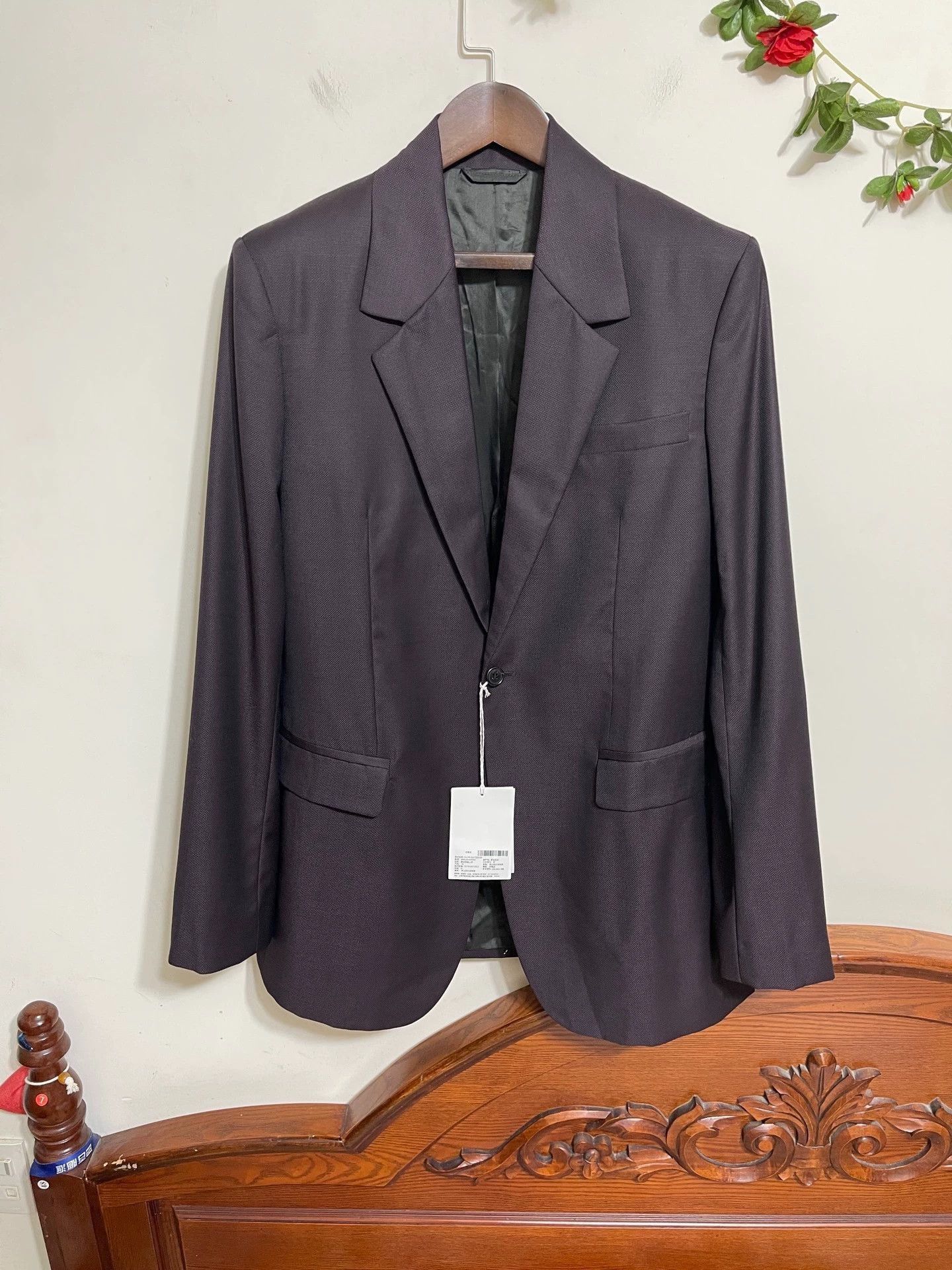 Acne Studios Purple Single-Breasted Blazer with Pockets Size US XXS / EU 40 - 1 Thumbnail