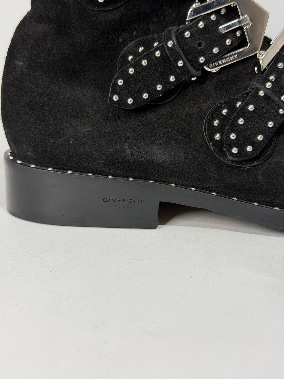 Givenchy GIVENCHY Studded Suede Buckled Ankle Boots Black 40 Size US 10 / IT 40 - 2 Thumbnail