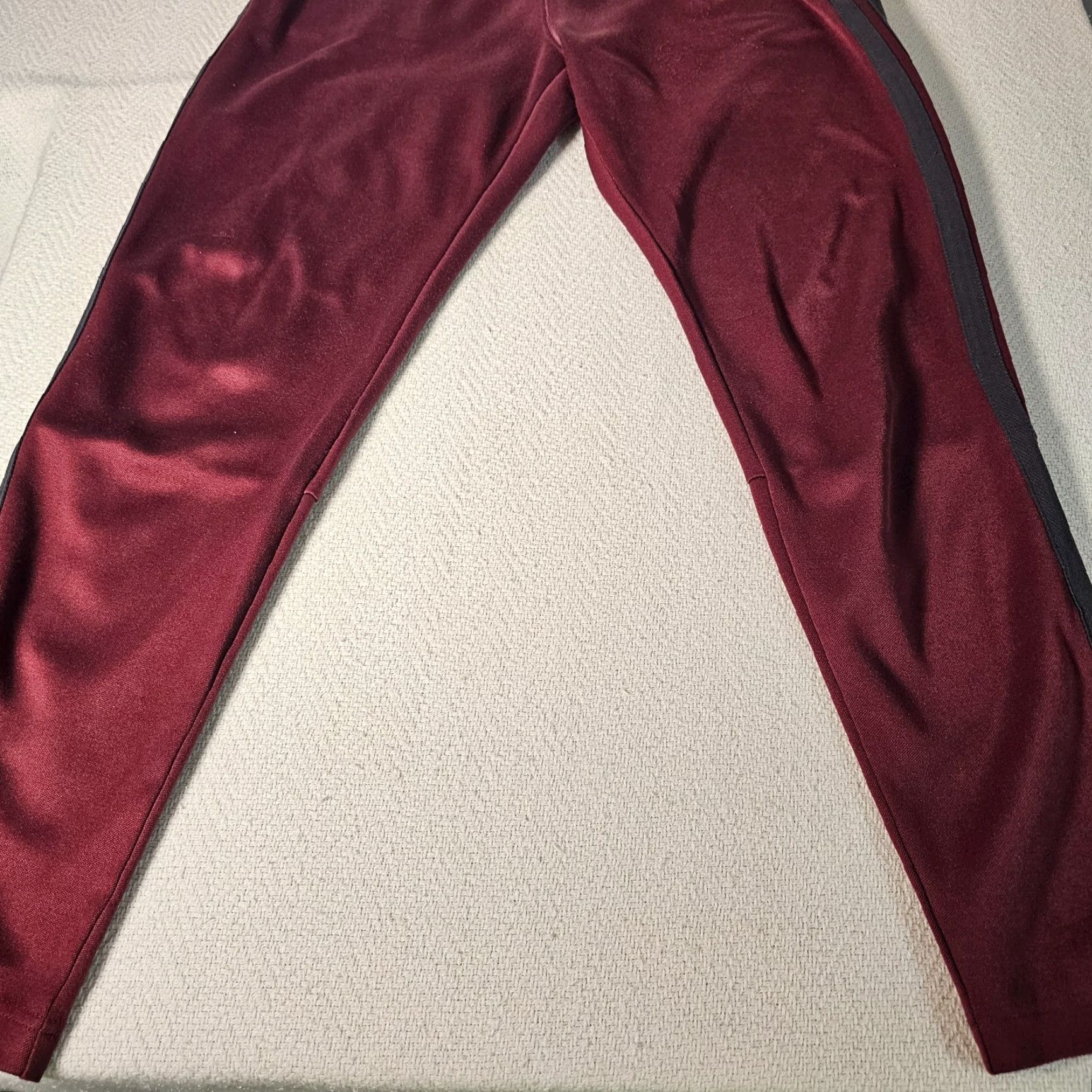 Vintage Aéropostale Pants Mens Large Red Pull On Drawstring Track Polyester Ankle Zip Size US 33 - 2 Thumbnail