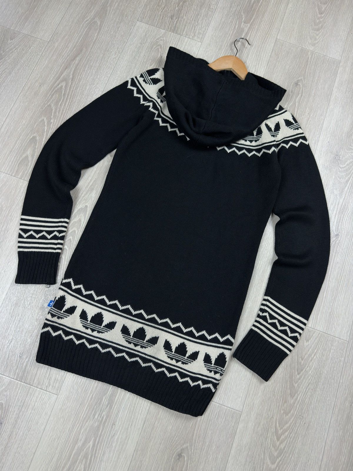 Adidas ADIDAS Jumper Dress Hooded Fairisle Originals Sweater Size XXS / US 00 / IT 34 - 8 Thumbnail