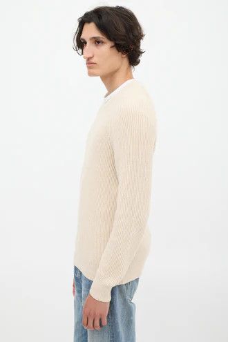 Brunello Cucinelli o1y0526 Crewneck Sweater in Beige Size US S / EU 44-46 / 1 - 4 Thumbnail