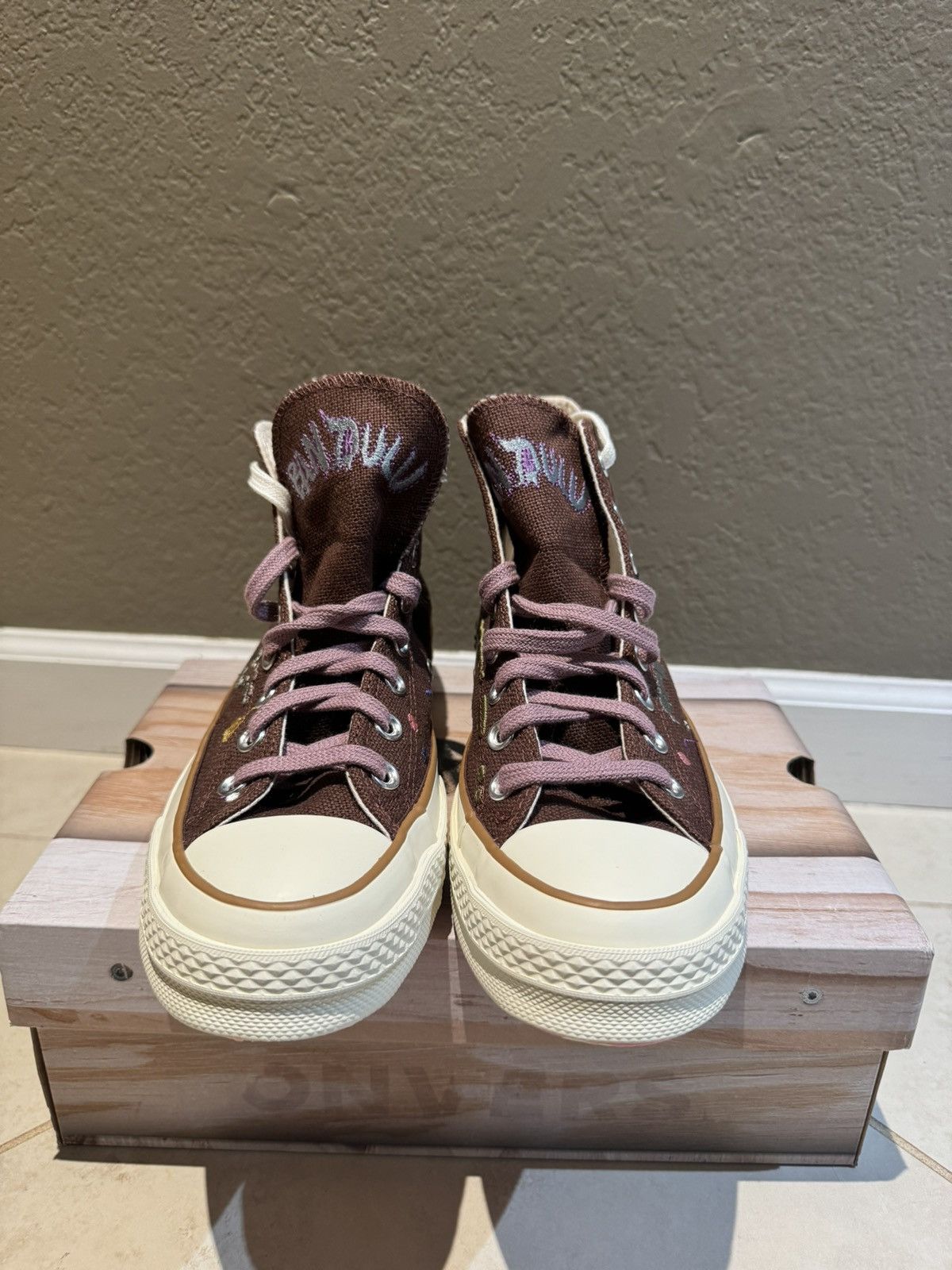 Bandulu × Converse Bandulu x Converse Brown Paint Splatter Chuck Taylor 70 High Size US 8 / EU 41 - 4 Thumbnail