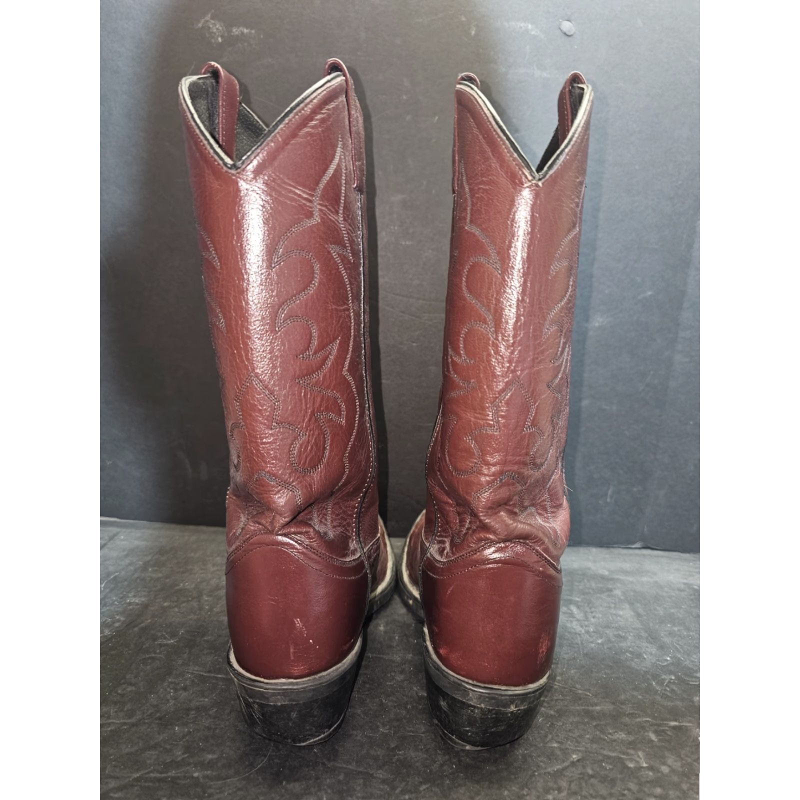 Vintage VINTAGE Old West Cowboy Western Boots Red Leather Mens Size 9.5 EE Model TBM3013 Size US 10 / EU 43 - 4 Thumbnail