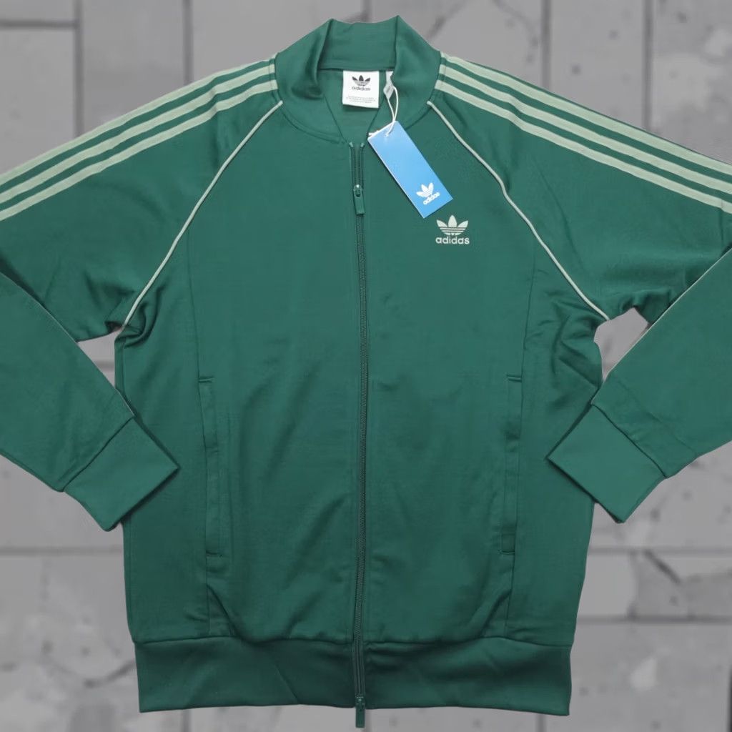 Adidas adidas Adicolor Classics SST Track Jacket Men L Green JC9922 Jacket Long Sleeve Zip Pockets Solid Logo Size US L / EU 52-54 / 3 - 1 Thumbnail