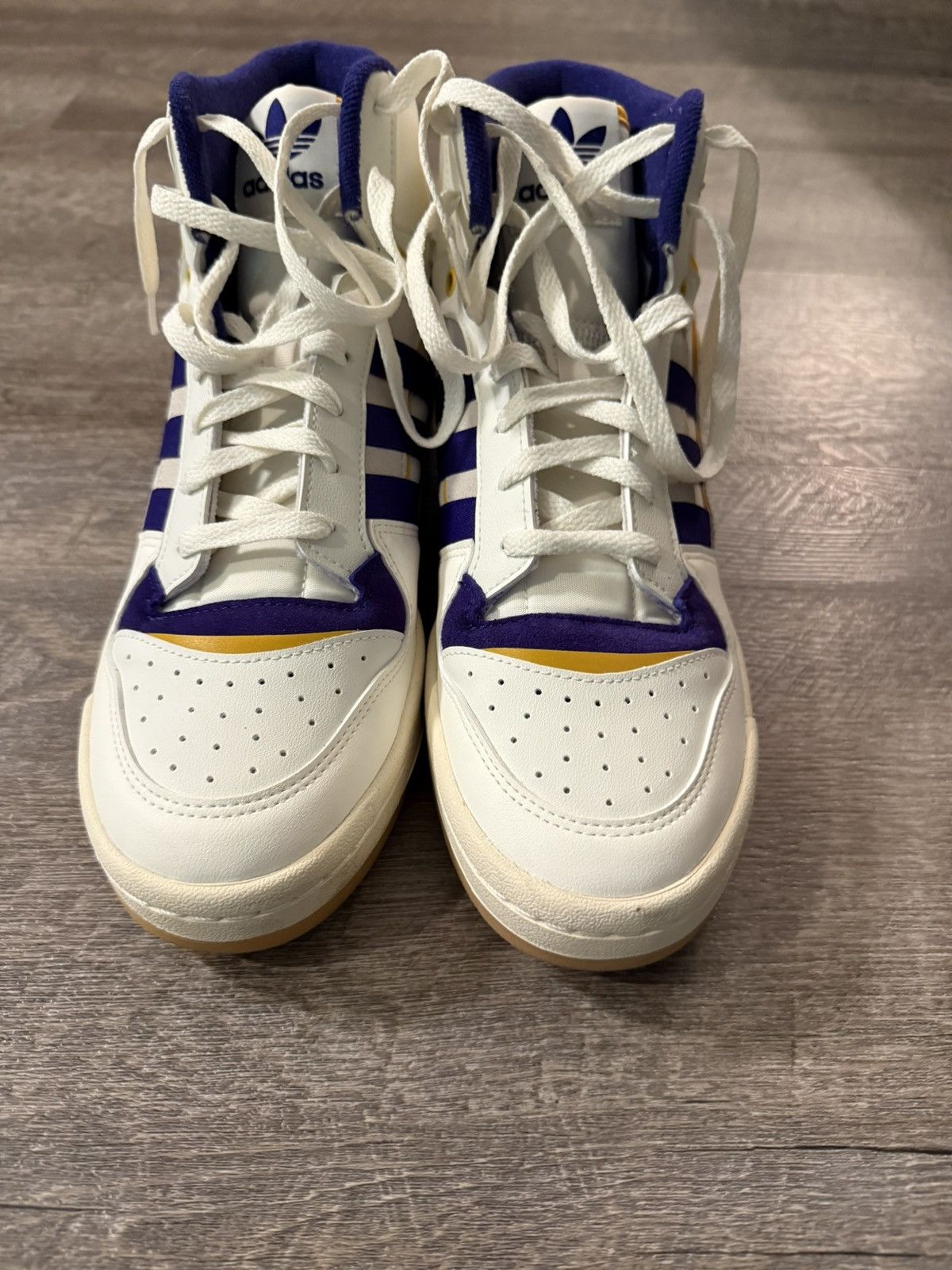 Adidas Adidas Forum Exhibit Mid 2 “Lakers” Size US 10.5 / EU 43-44 - 3 Thumbnail