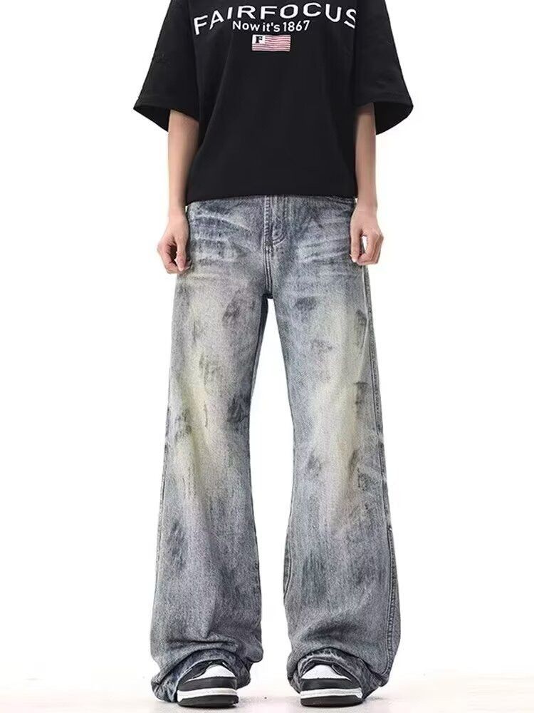 Japanese Brand × Jean Retro hip-hop wide leg high street jeans Size US 32 / EU 48 - 1 Thumbnail