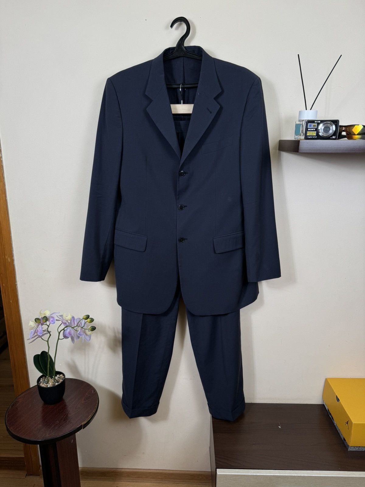 Yves Saint Laurent Vintage Yves Saint Laurent Costume Blue YSL Blazer Jacket Size 50R - 1 Thumbnail