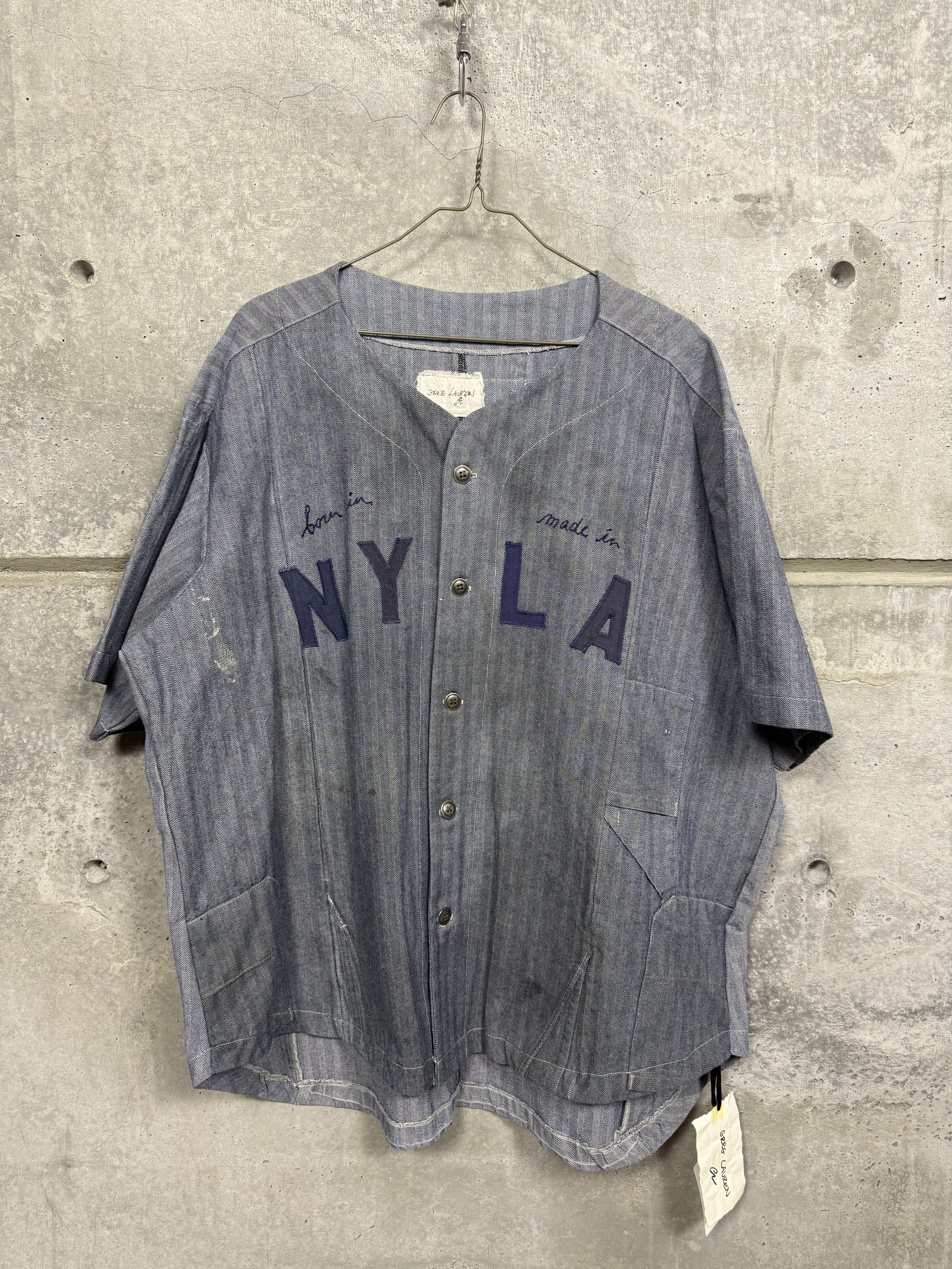 Greg Lauren $1250 Greg Lauren Engineer Baseball Shirt Size US XXL / EU 58 / 5 - 8 Thumbnail