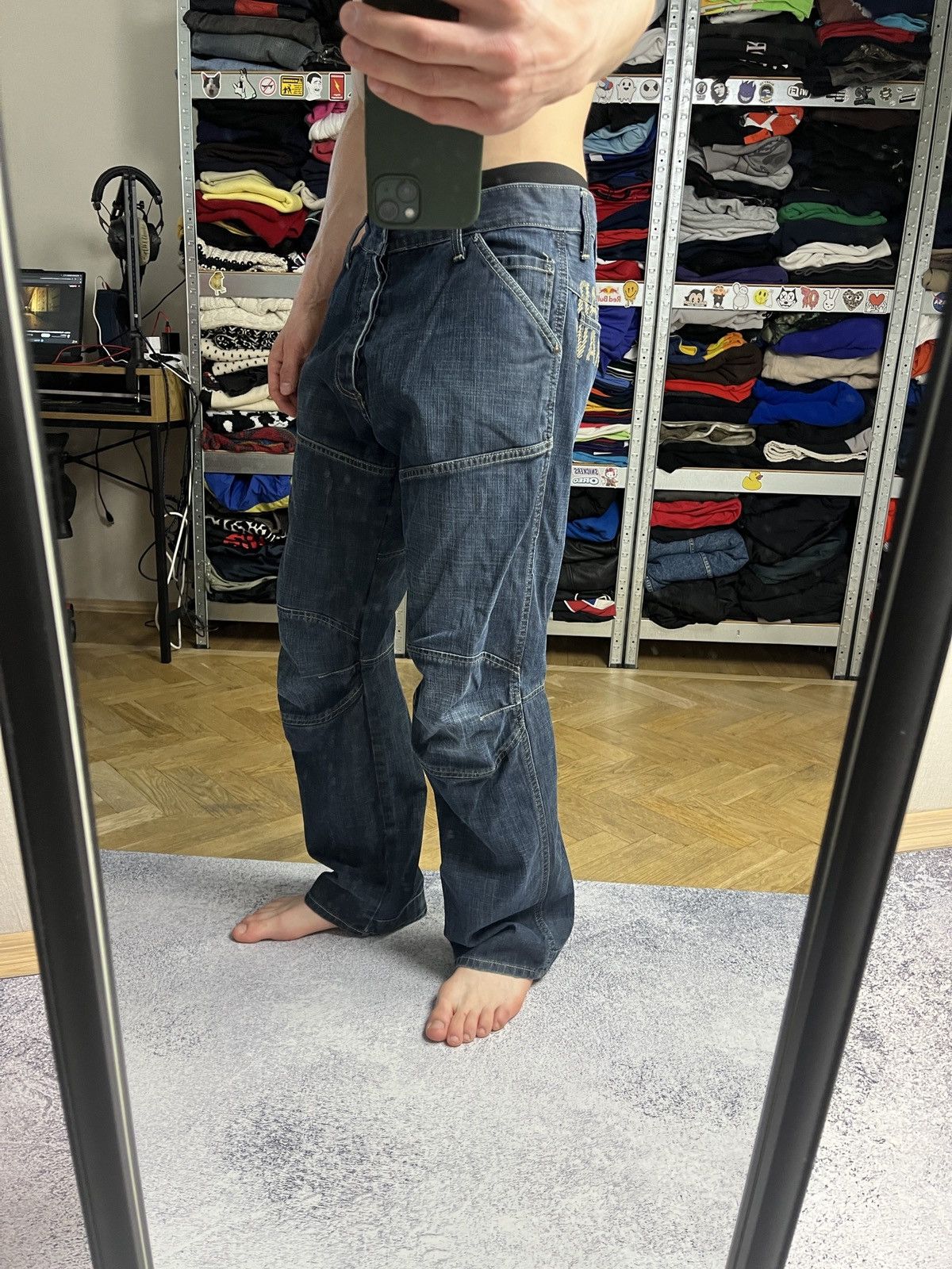 G-Star G-STAR Raw Big Logo Denim Pants Jeans Streetwear Hype 34x32 Size US 32 / EU 48 - 4 Thumbnail