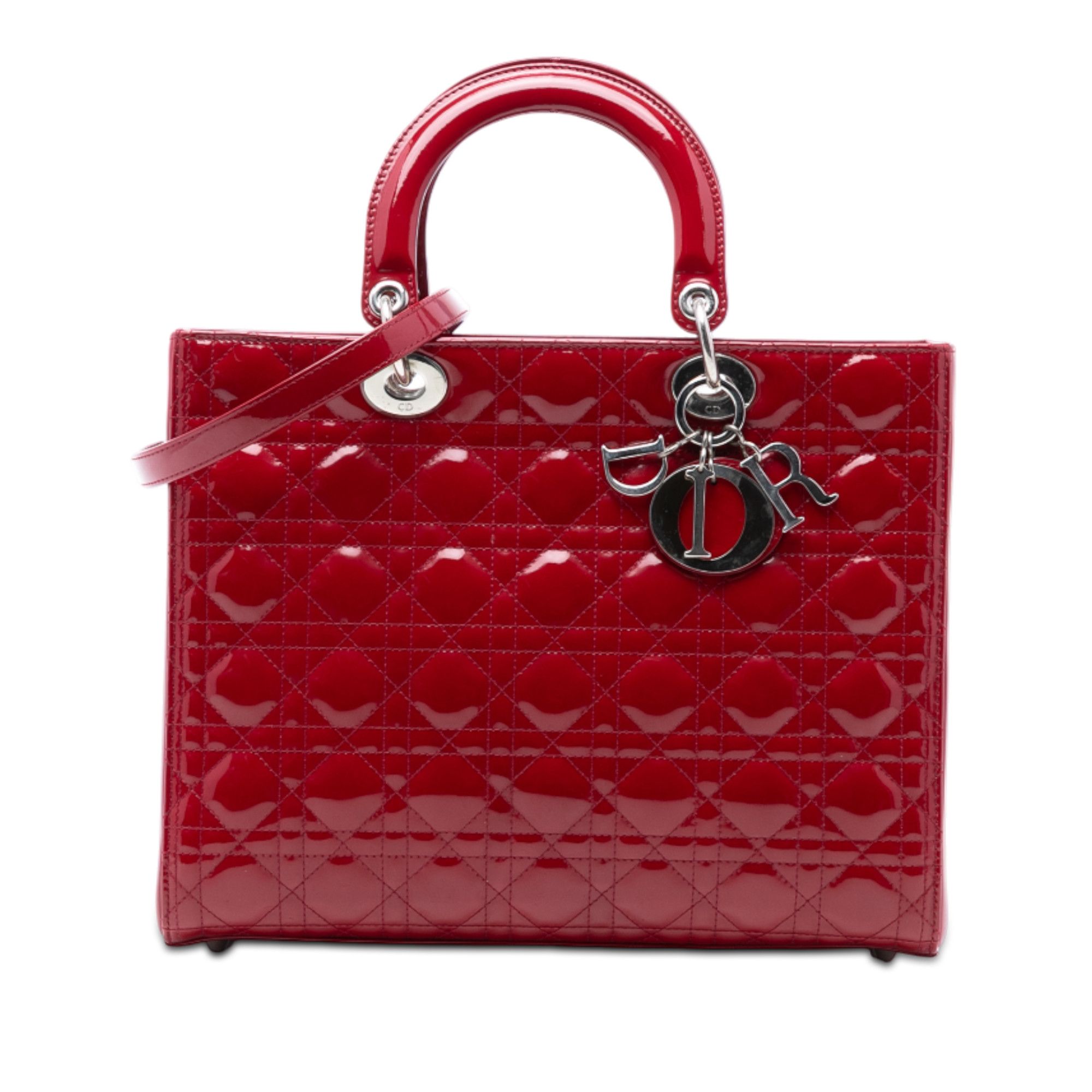 Dior Large Patent Cannage Lady Dior