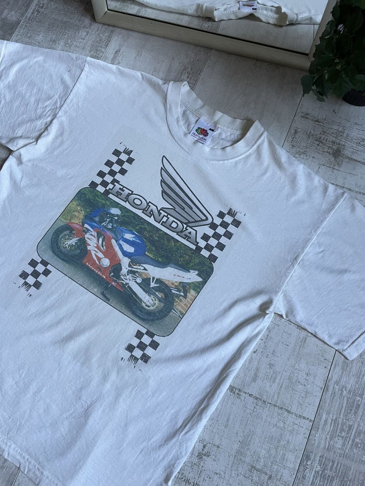 Honda × Vintage Vintage 90’s Honda Racing MotoGr T-Shirt Y2K RARE Size US L / EU 52-54 / 3 - 4 Thumbnail