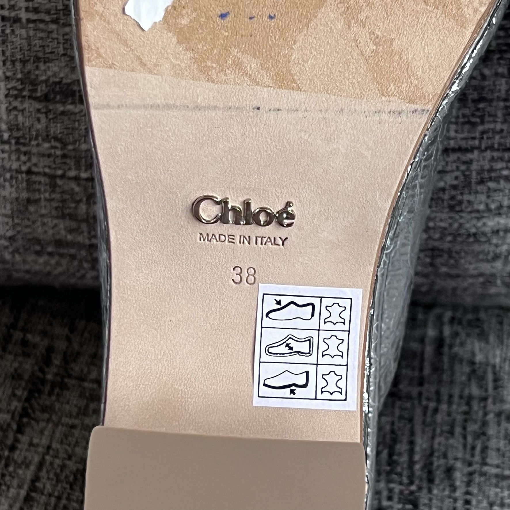 Chloe Chloé Oli 45MM Metallic Leather Platform Mules, Size IT38 Size US 8 / IT 38 - 9 Thumbnail
