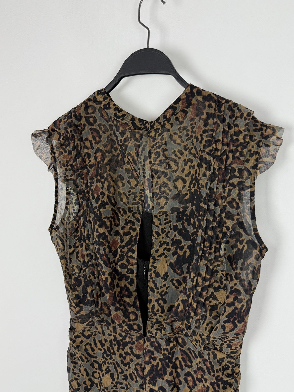 Allsaints Allsaints Hali Halftone Cheetah Ruffled Mini Dress US6 EU38 Size M / US 6-8 / IT 42-44 - 5 Thumbnail