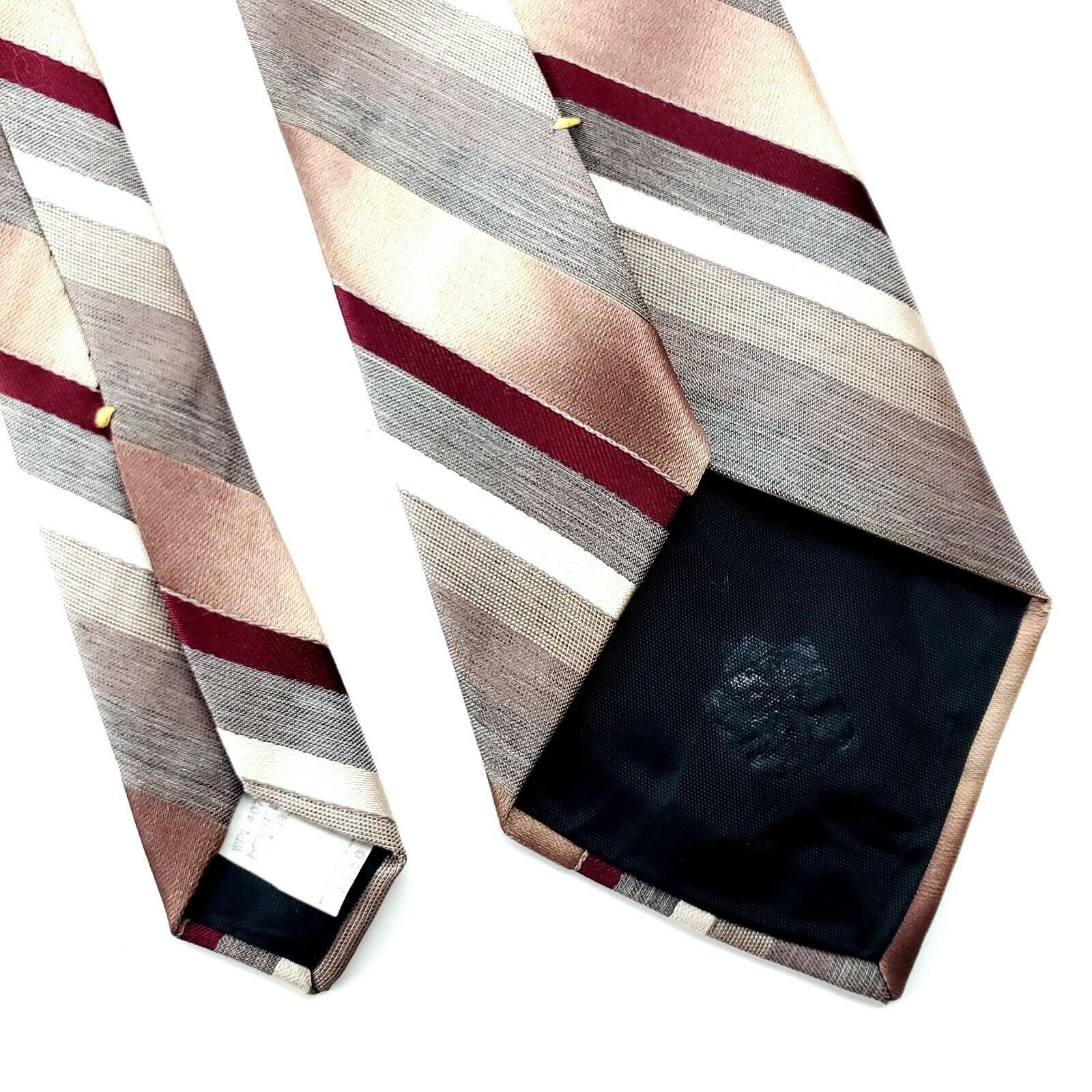 Other Wembley WemSilk Brown Striped Polyester Tie Classic Size ONE SIZE - 6 Thumbnail