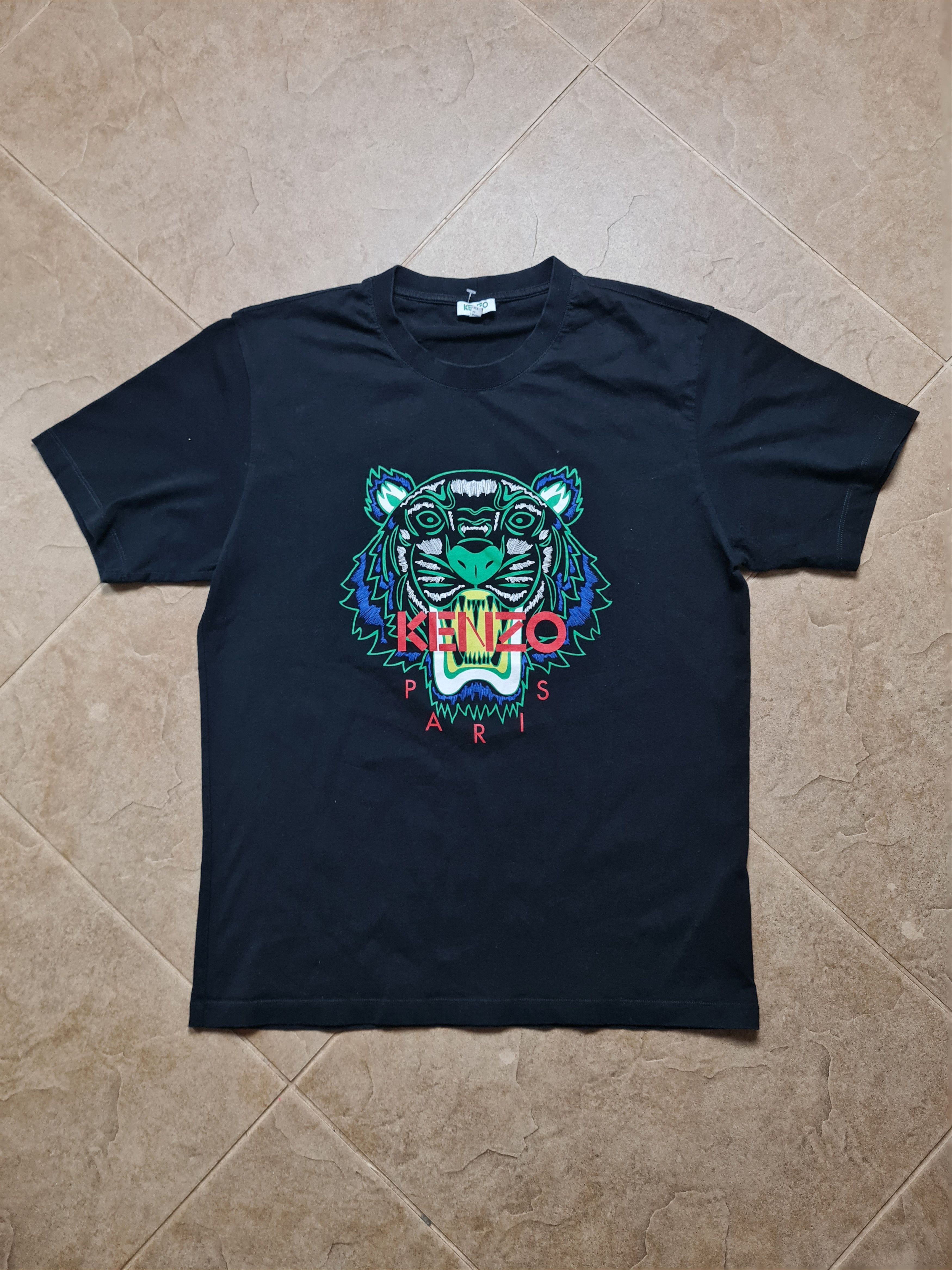 Kenzo T-Shrts Kenzo Shirts Black Big Logo Lion Japan Size XL Size US XL / EU 56 / 4 - 1 Thumbnail