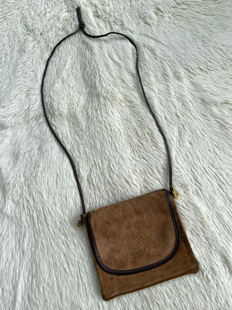 Loewe × Vintage Loewe Suede Leather Sling Bag Size ONE SIZE - 3 Thumbnail