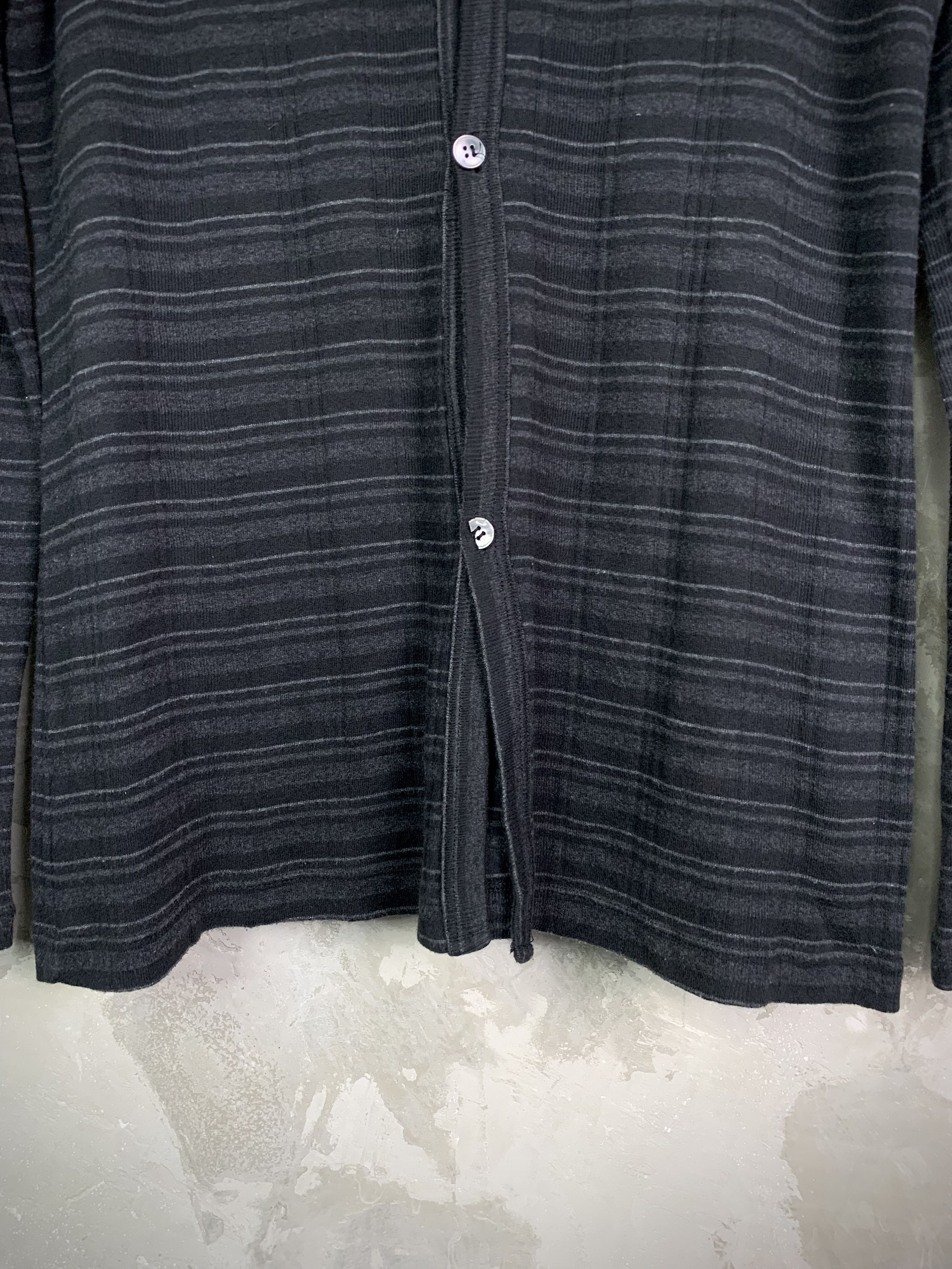 Tete Homme Tete Homme Grunge Striped Button Up Vneck Cardigans Size US L / EU 52-54 / 3 - 6 Thumbnail