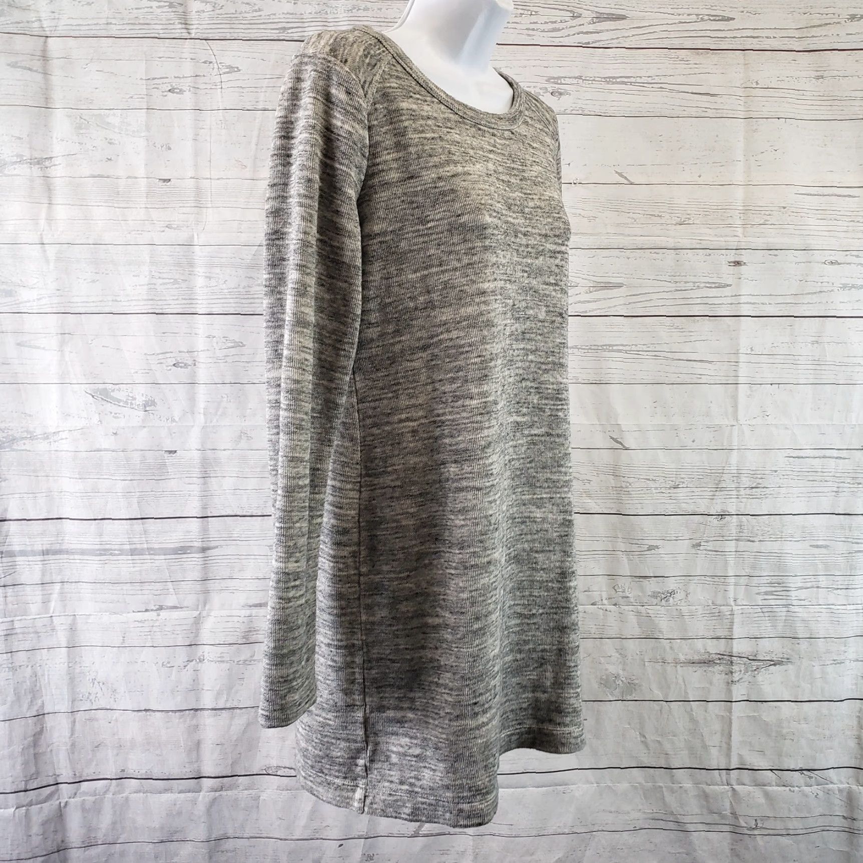 Lou & Grey Lou & Grey Womens Tunic Sweater M Gray Long Sleeve Cotton Size M / US 6-8 / IT 42-44 - 3 Thumbnail