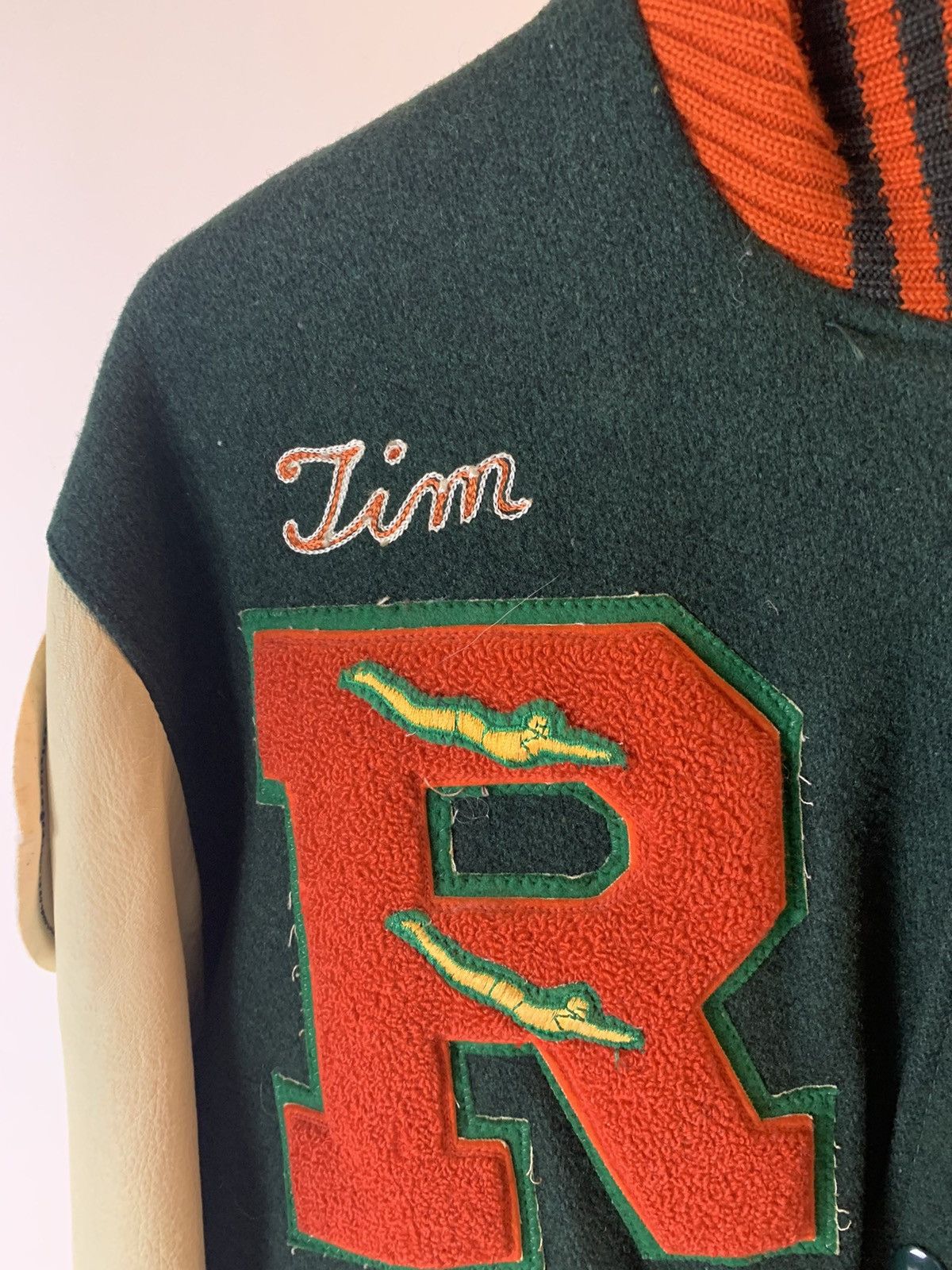 Vintage Vintage swimming varsity jacket Size US L / EU 52-54 / 3 - 4 Thumbnail