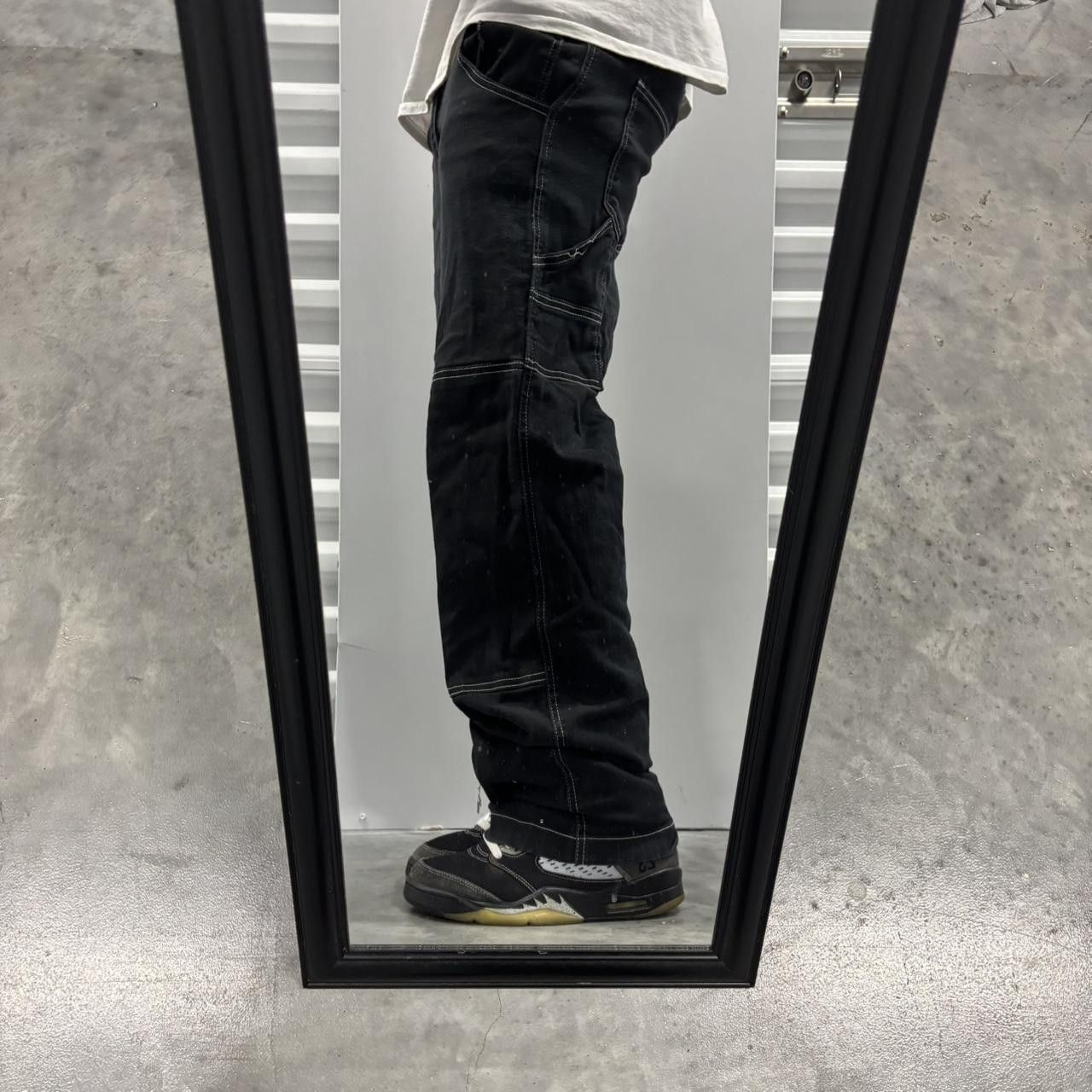 Japanese Brand × Vintage Crazy Vintage Y2K/2000s Black Carpenter Streetwear Skater Pants! Size US 28 / EU 44 - 2 Thumbnail
