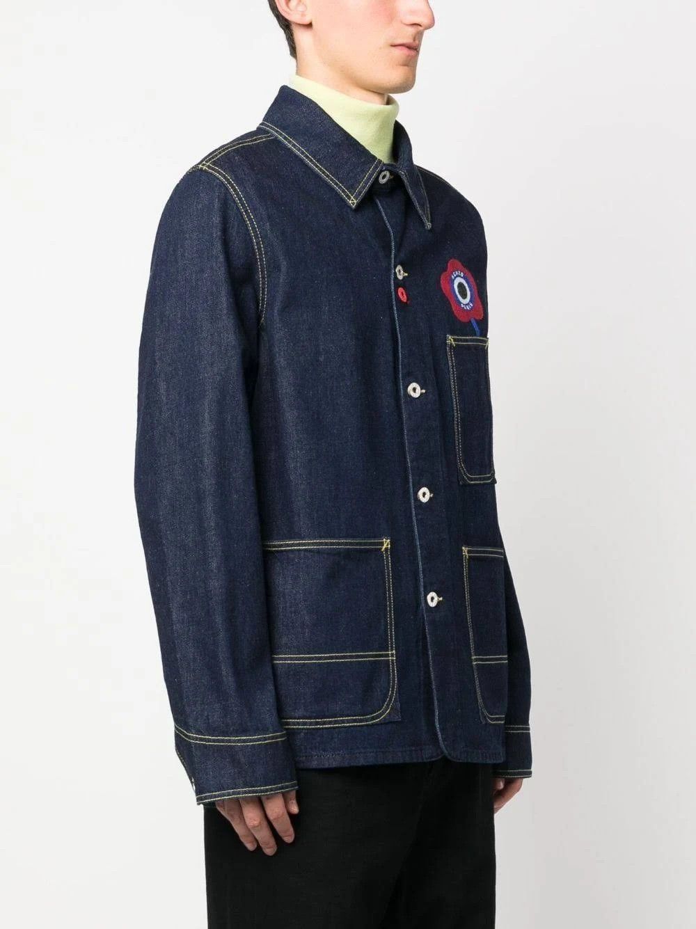Kenzo o1mris0824 Workwear Jacket in Navy Blue Size US S / EU 44-46 / 1 - 7 Thumbnail