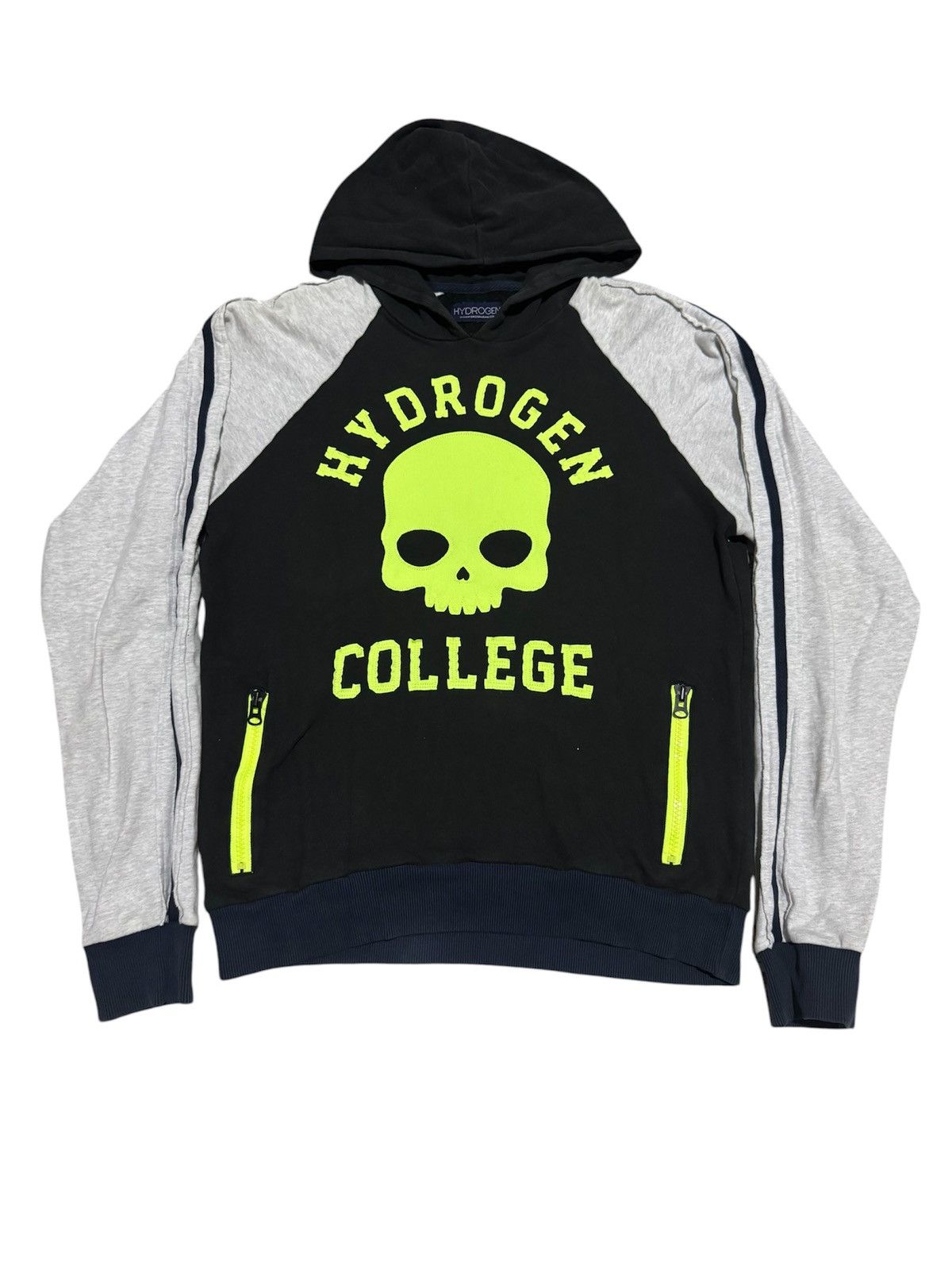 HYDROGEN Skull Hydrogen College Big Logo Punk Hoodie Two Tone Size US L / EU 52-54 / 3 - 1 Thumbnail