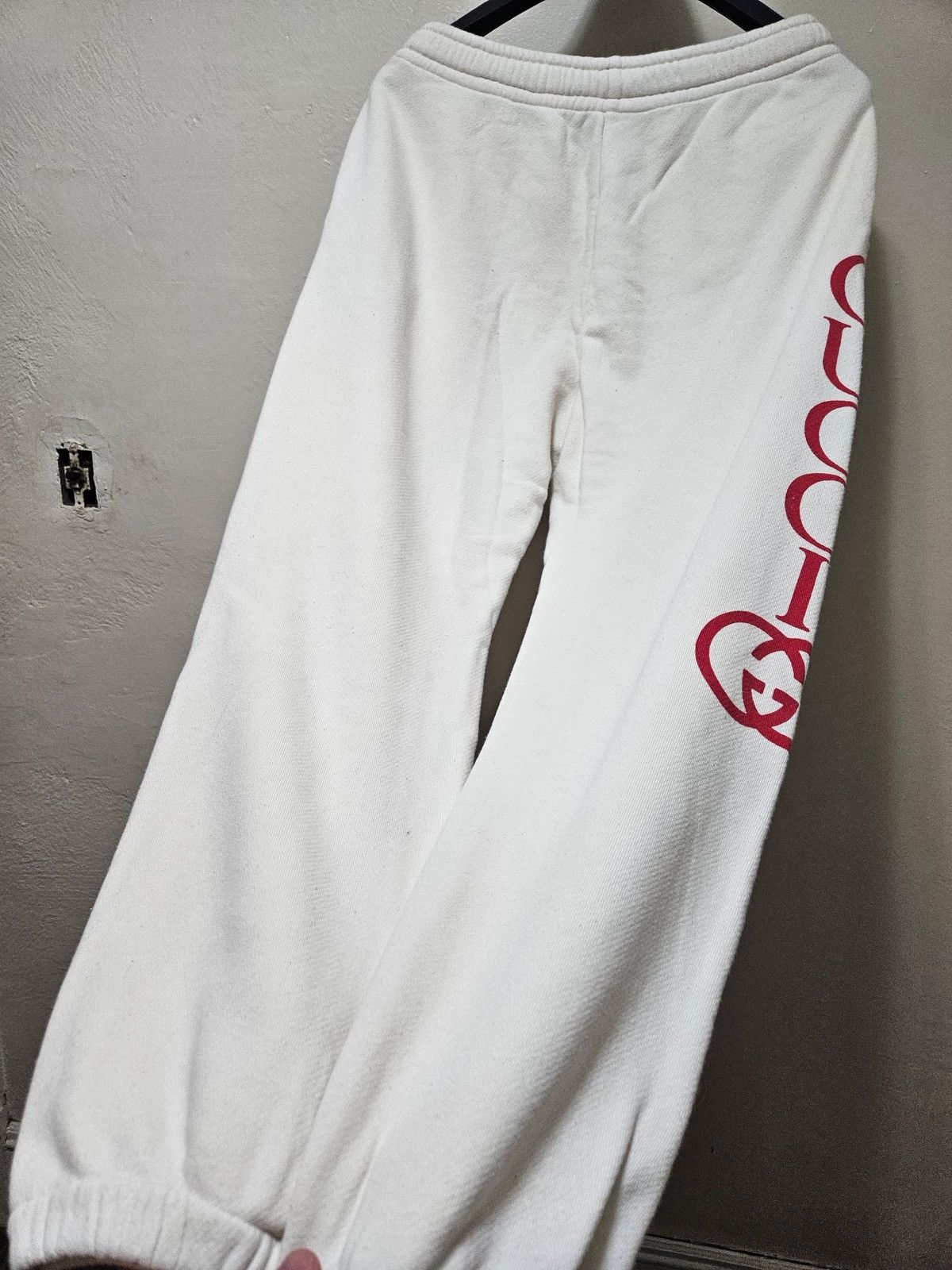 Gucci Red GG Side Logo White Joggers Size US 34 / EU 50 - 8 Thumbnail