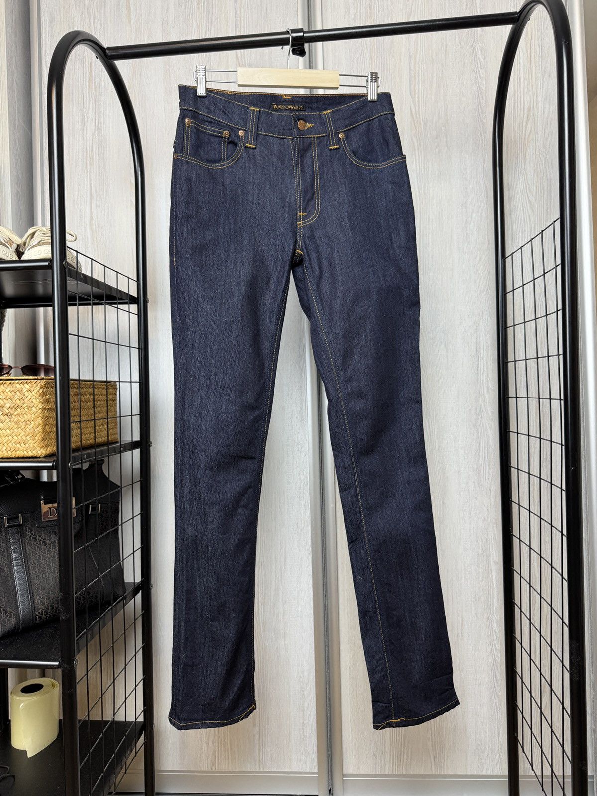 Nudie Jeans Nudie Jeans Thin Finn indigo blue stretch denim jeans Size US 31 - 1 Thumbnail