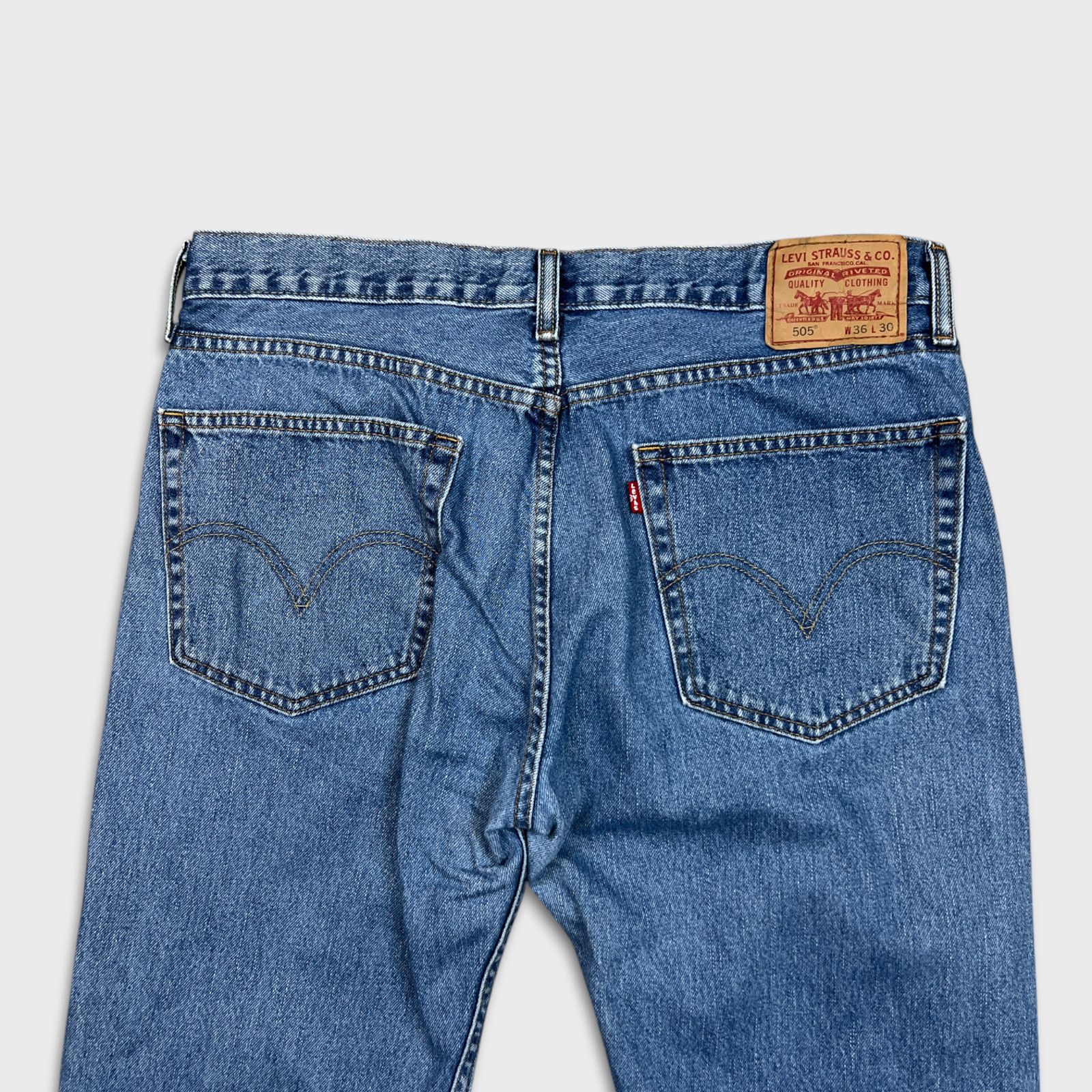 Levi's × Vintage Levi's 505 Jeans 36x30 Regular Straight Fit Classic Denim Size US 36 / EU 52 - 6 Thumbnail