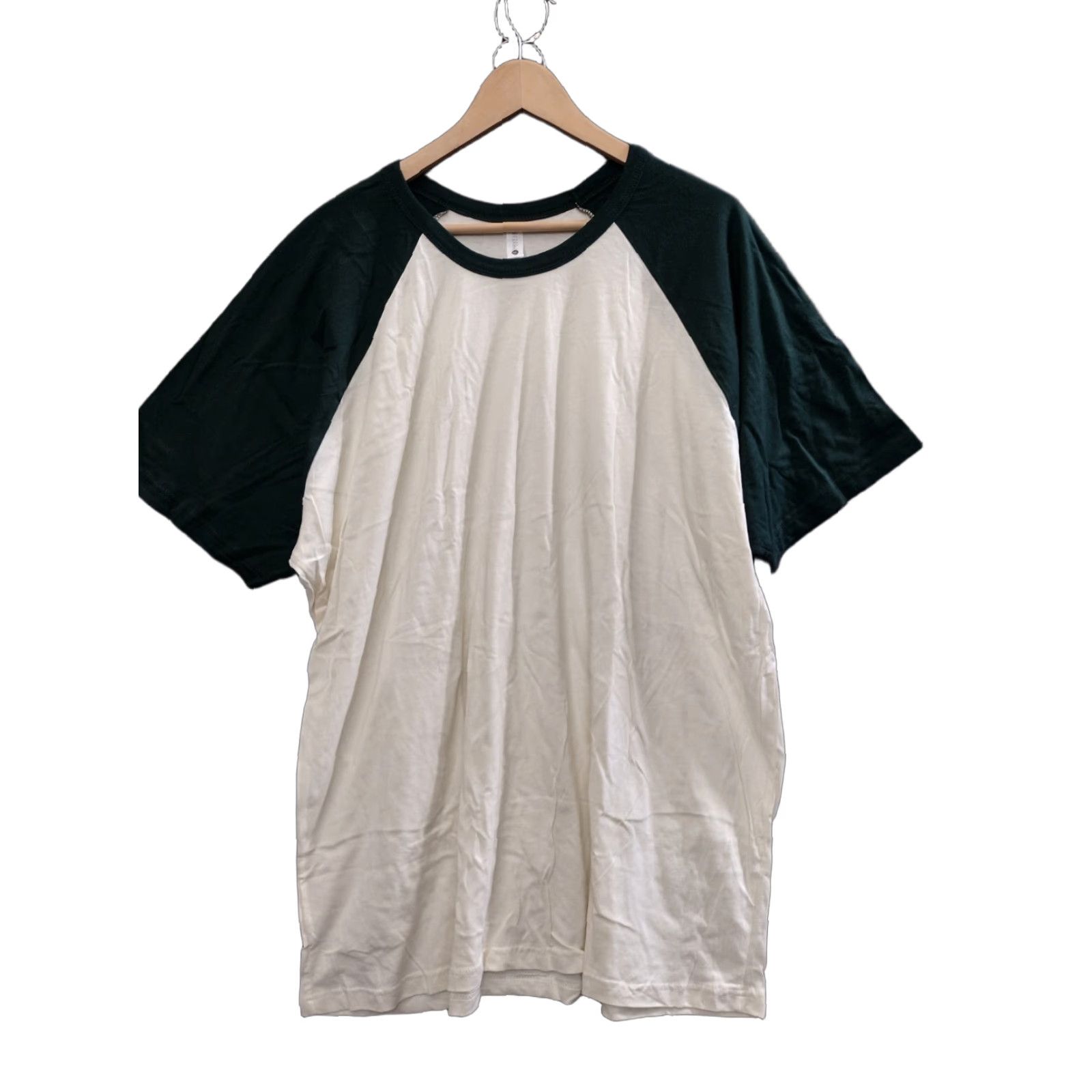 Next Level Next Level Raglan T-Shirt Colorblock Adult 3XL Green/White Crew Neck Short Sleeve 80s Unisex Mens Womens Size US XXL / EU 58 / 5 - 1 Thumbnail