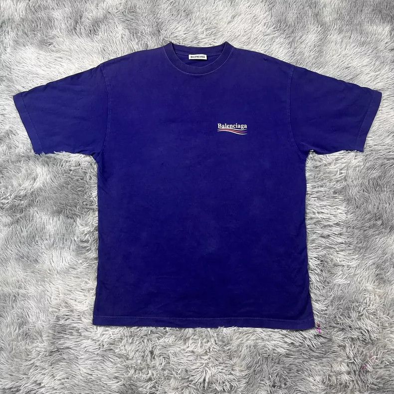 Balenciaga Balenciaga Blue coke t-shirt short sleeve Size US S / EU 44-46 / 1 - 1 Thumbnail