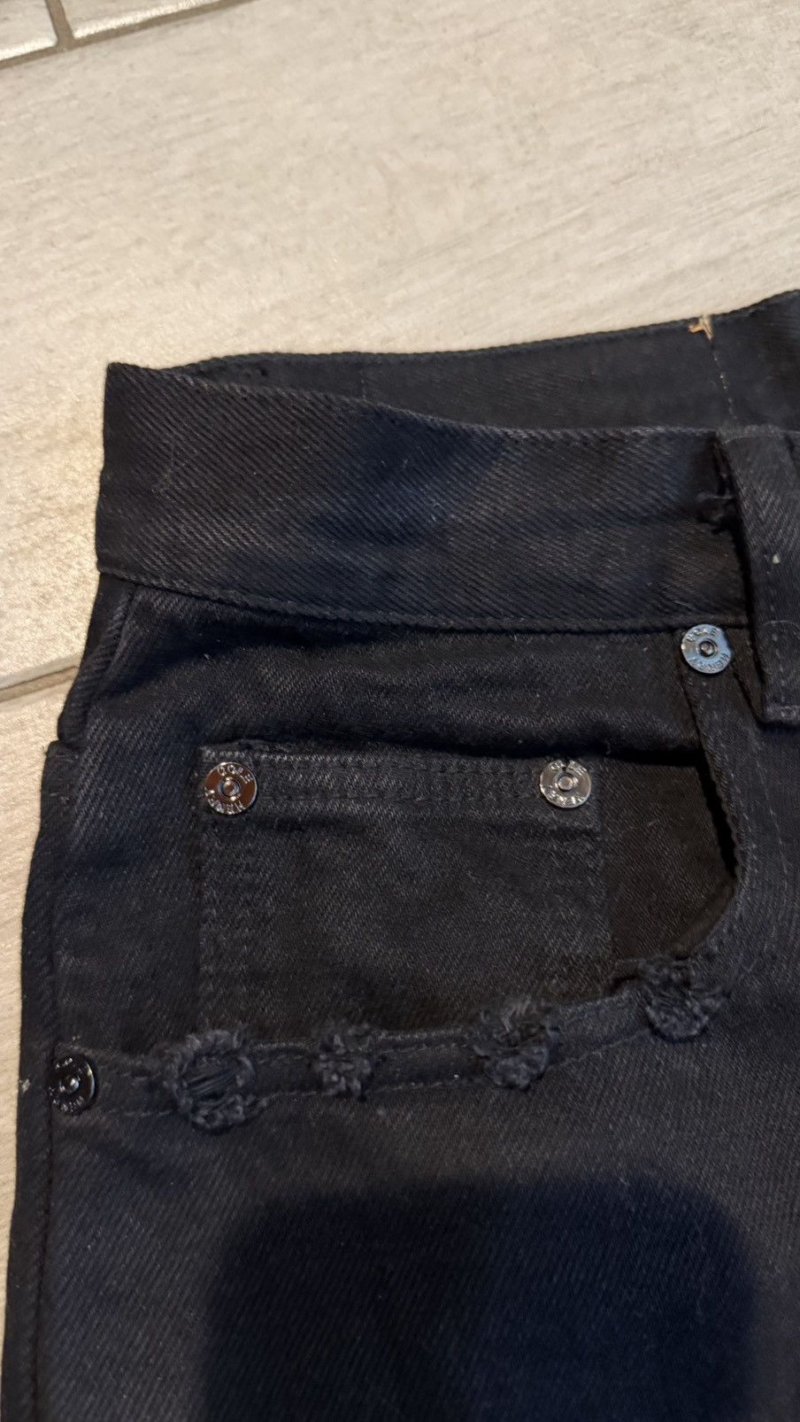 Cole Henry Cole Henry Washed Black Denim Jeans 38x32 - Distressed Size US 38 / EU 54 - 4 Thumbnail