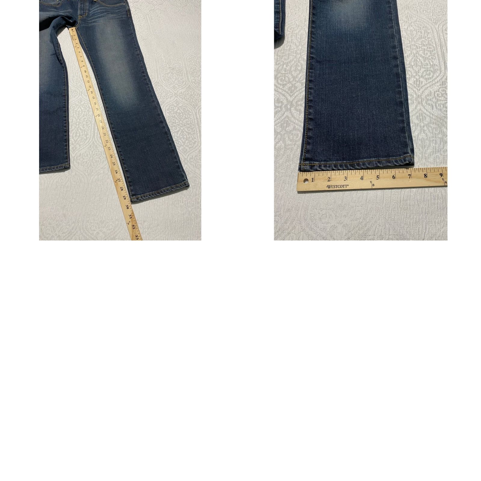 Vintage Arizona Jean Co Jeans Mens 33x29 Skinny Dark Wash Stretch Denim Cotton Blend Regular Inseam 29 Button Zip 5-Pocket Solid Blue Mexico Size US 33 - 8 Thumbnail