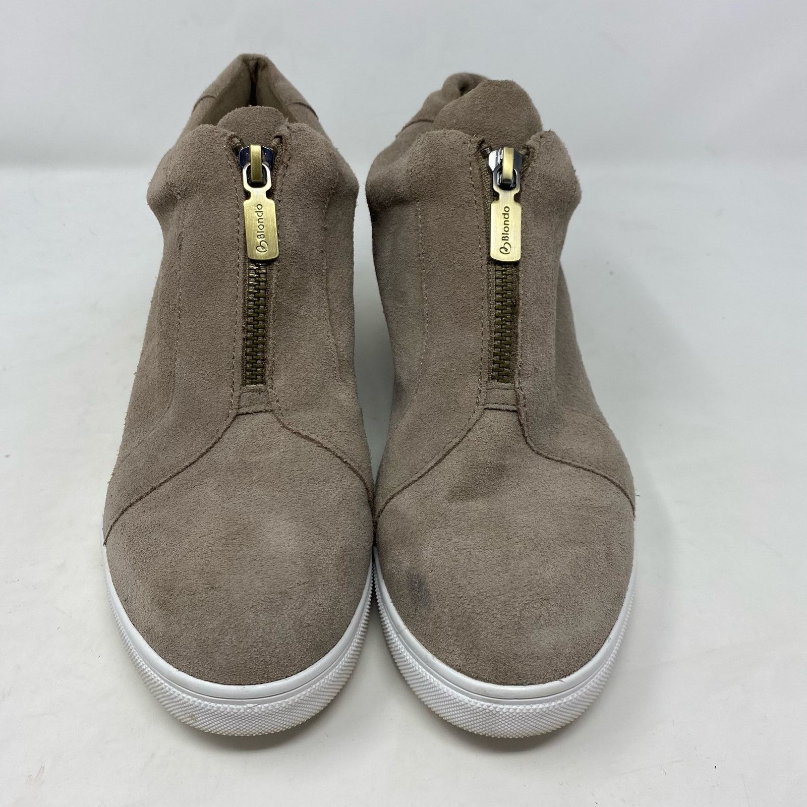 Blondo Blondo Taupe Leather Hidden Wedge Ankle Booties Womens 7.5 Size US 7.5 / IT 37.5 - 3 Thumbnail