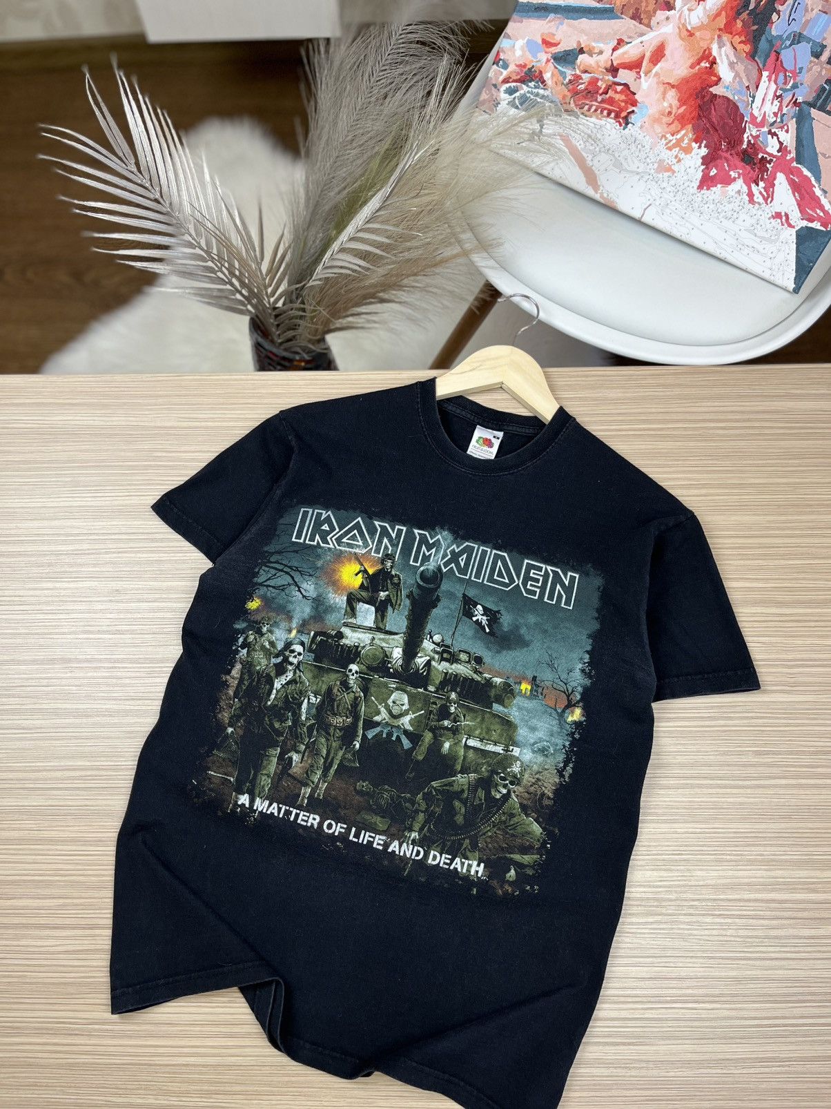 Band Tees Y2K Iron Maiden Grunge Skeleton War Black Large Tee Size US S / EU 44-46 / 1 - 1 Thumbnail