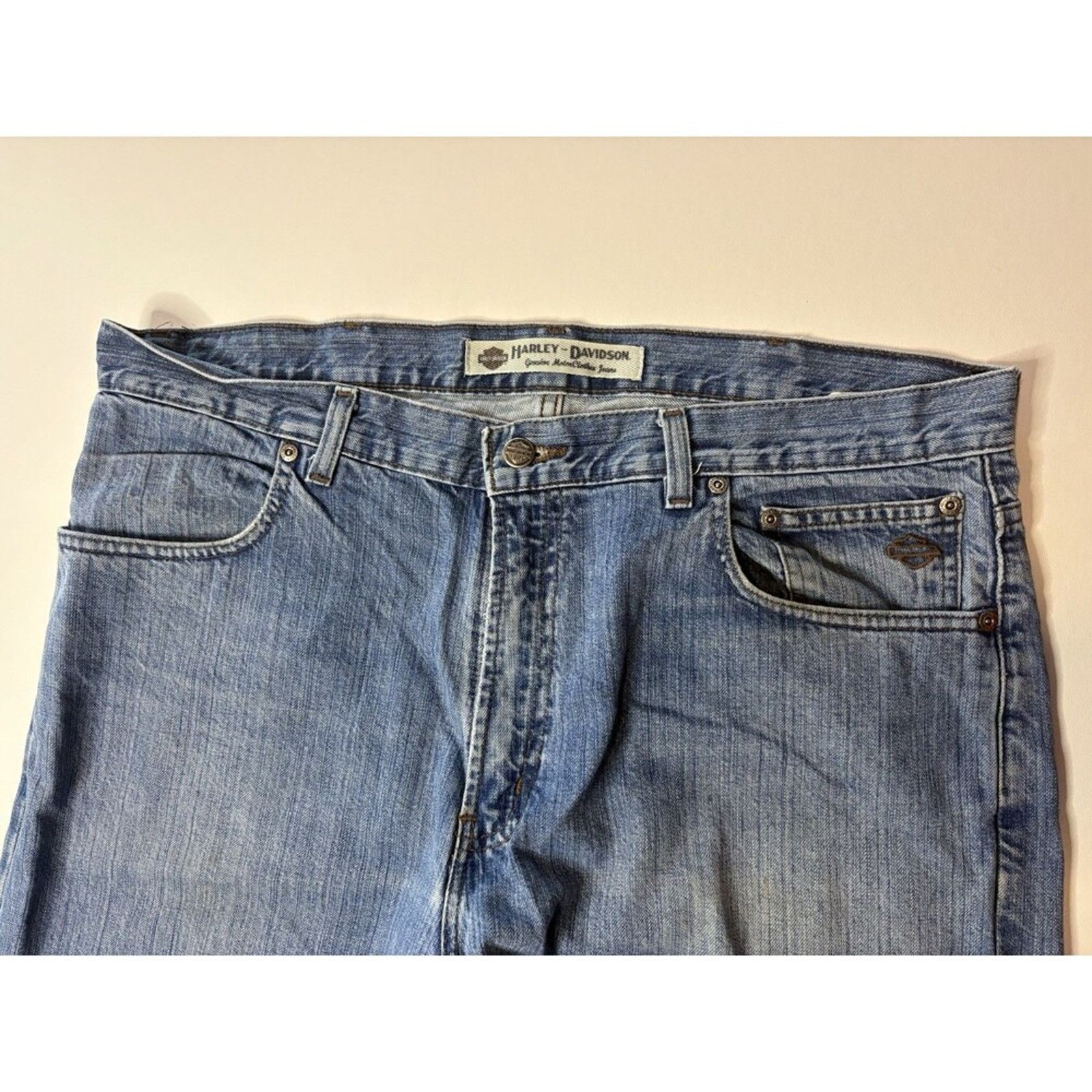 Harley Davidson Harley-Davidson Jeans Mens 38x34 Distressed Biker Motorcycle Size US 38 / EU 54 - 6 Thumbnail