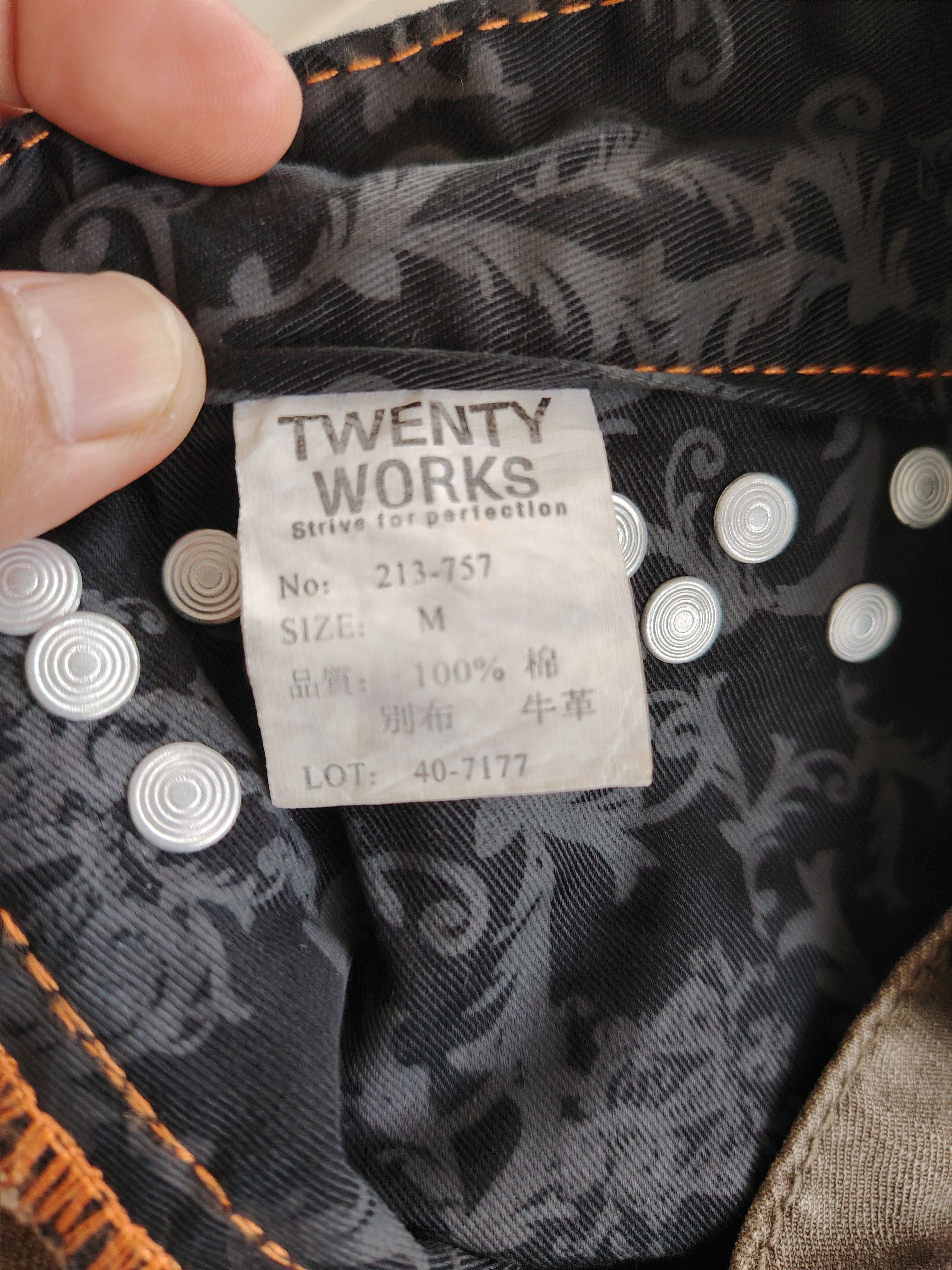Japanese Brand Rare Japanese Twenty Works Studded Leather Jeans Pant Size US 30 / EU 46 - 14 Thumbnail