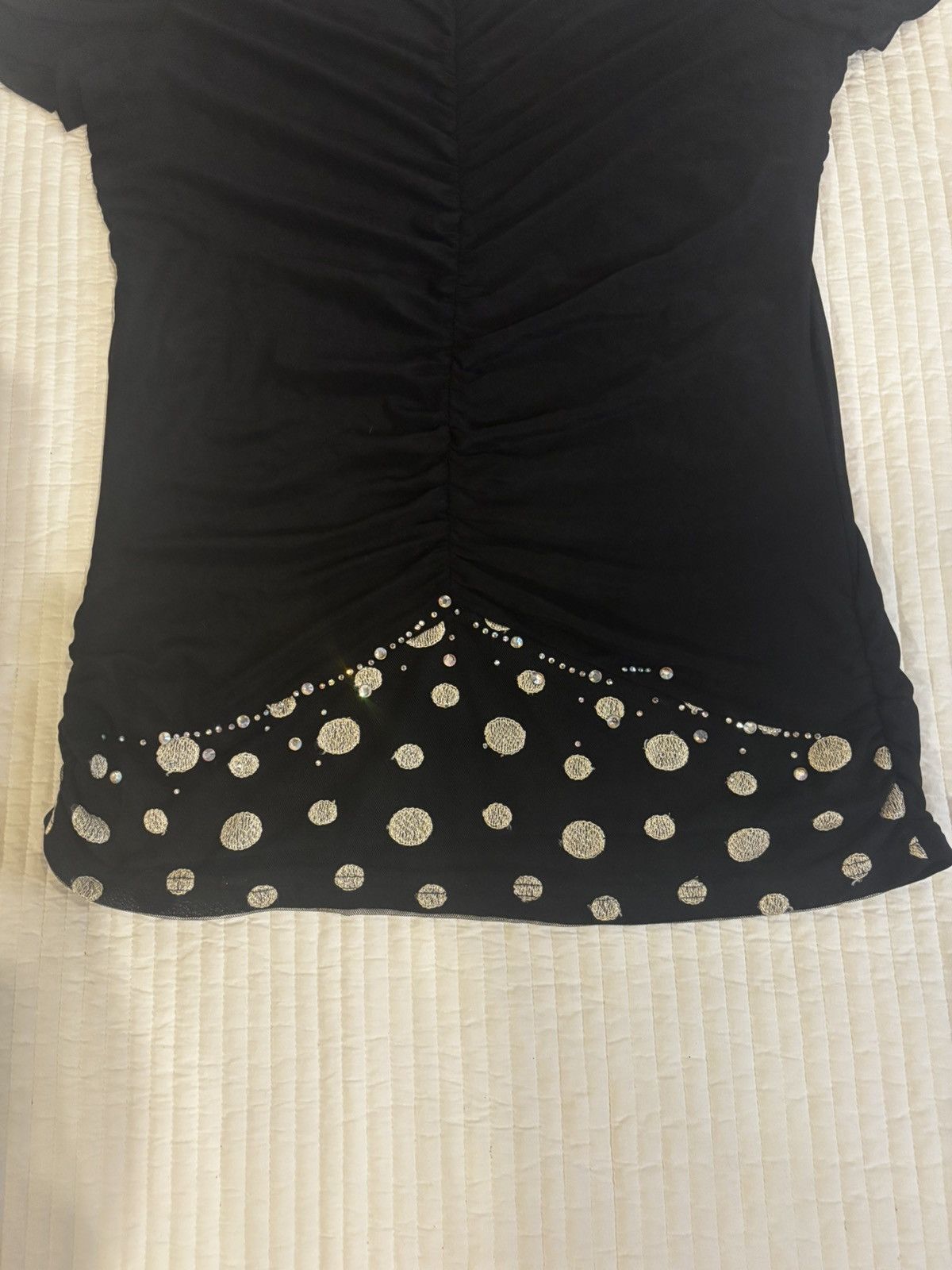 Other Black beaded Top.wt891 Size M / US 6-8 / IT 42-44 - 8 Thumbnail