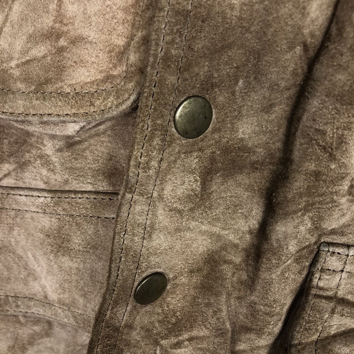 Japanese Brand 📌Q for C Vintage Vest Leather Jacket Worker Issey Miyake Size US M / EU 48-50 / 2 - 16 Thumbnail