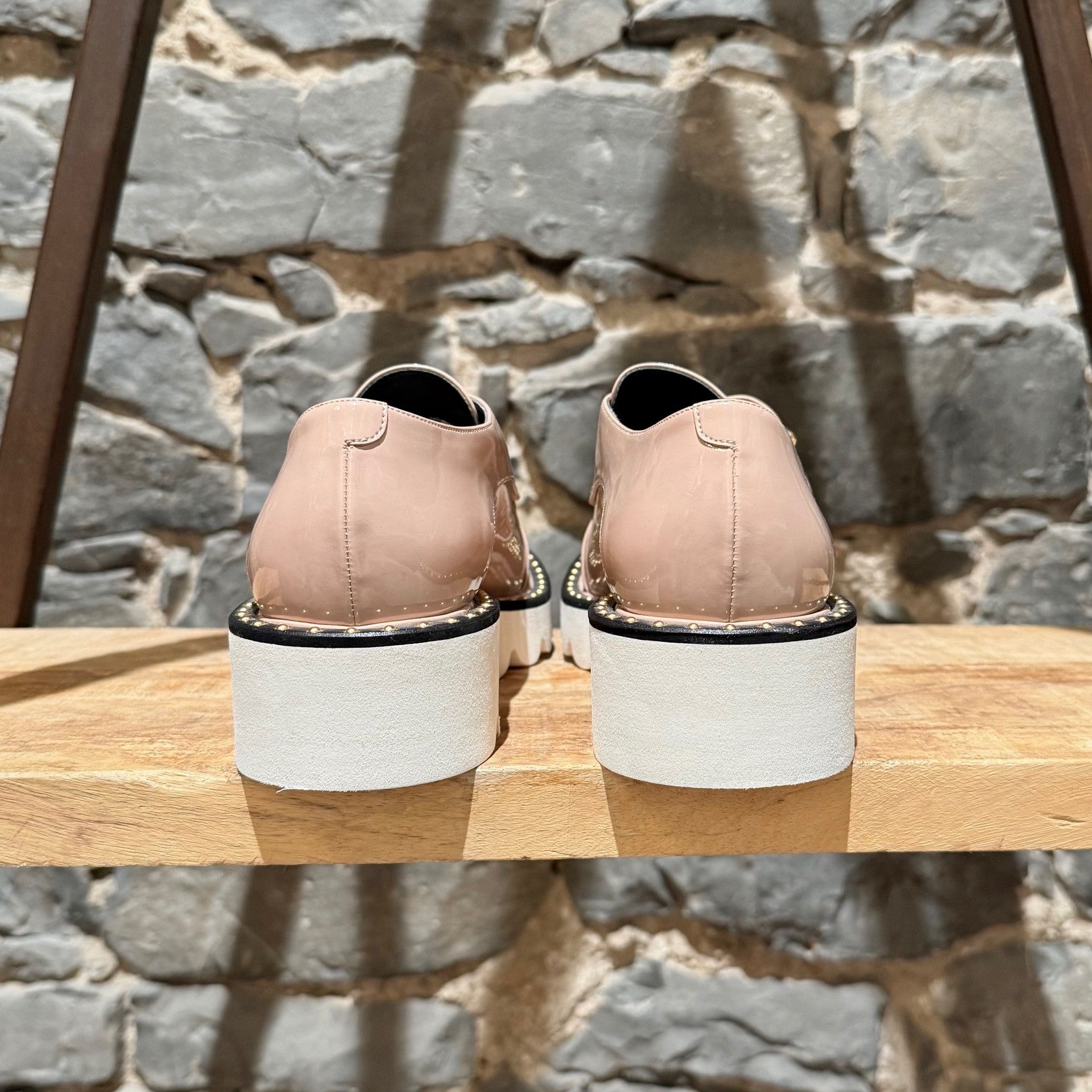 Stella McCartney Stella McCartney Pink Patent Faux Leather Monk Platform Size US 5.5 / IT 35.5 - 5 Thumbnail