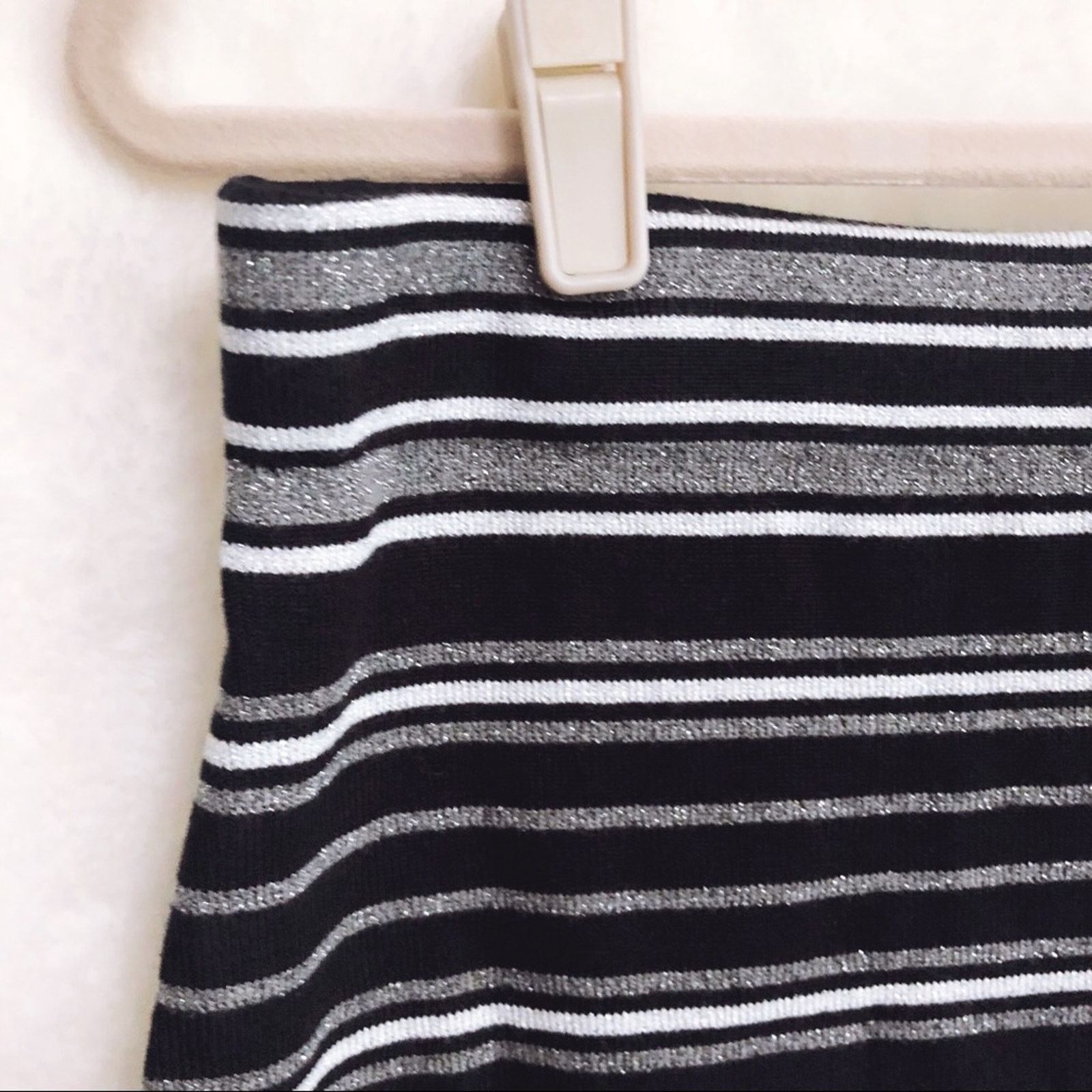 Loft LOFT Grey Striped Sweater Pencil Skirt Size 30" / US 8 / IT 44 - 5 Thumbnail