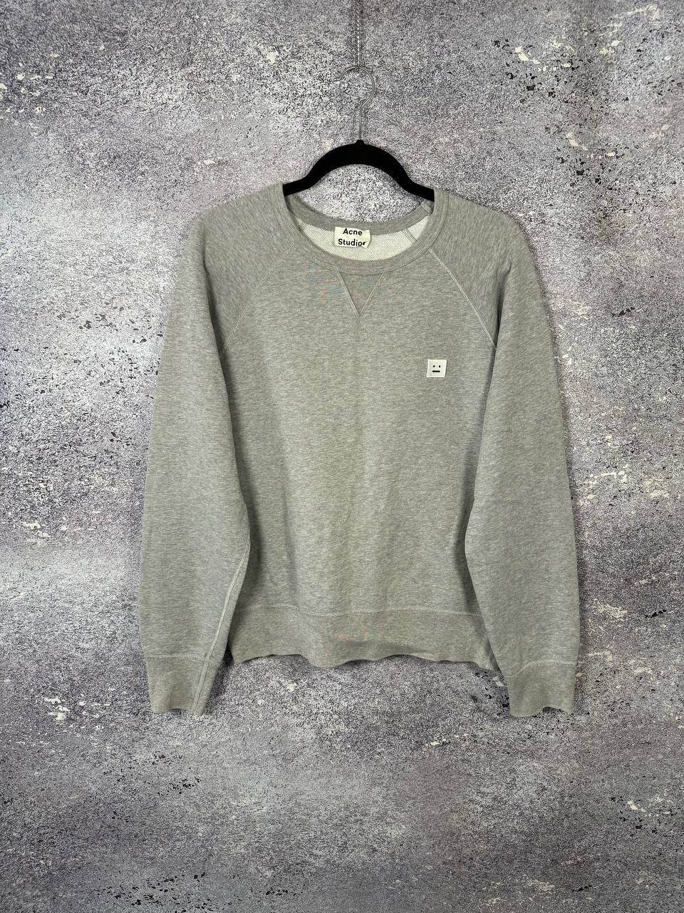 Acne Studios Acne Studios crewneck Grey College Face Base Sweatshirt S sz Size US S / EU 44-46 / 1 - 1 Thumbnail