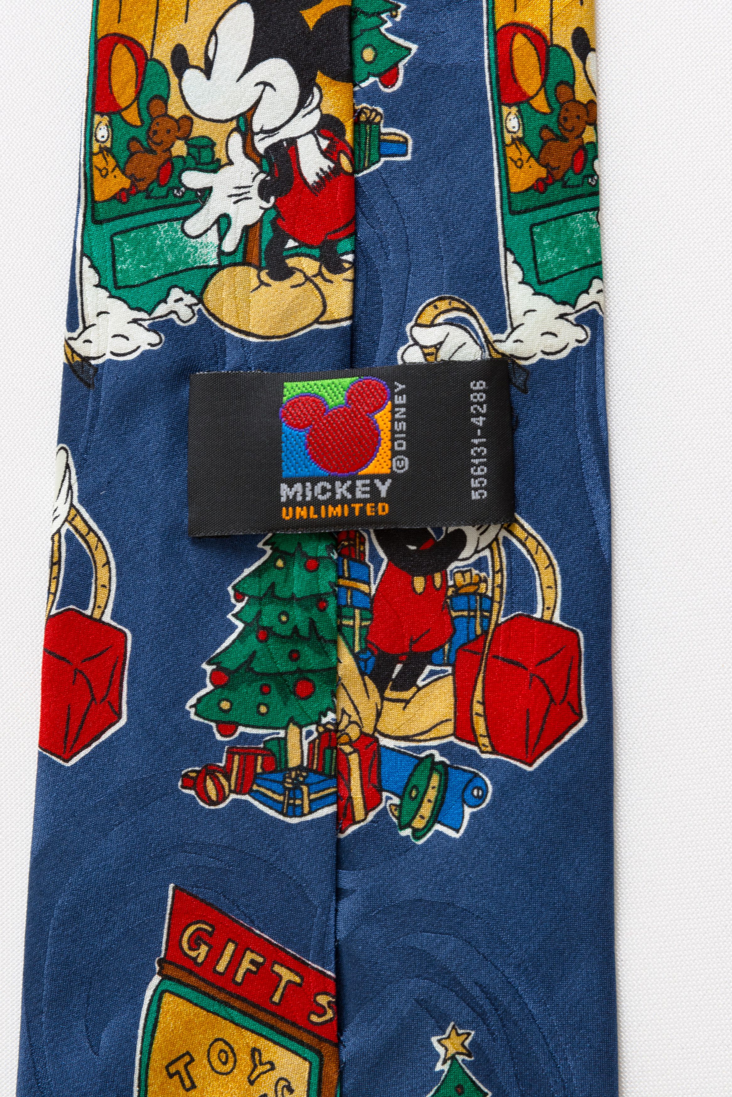 Vintage Mickey Mouse Disney Tie abstract print necktie 014 Size ONE SIZE - 6 Thumbnail
